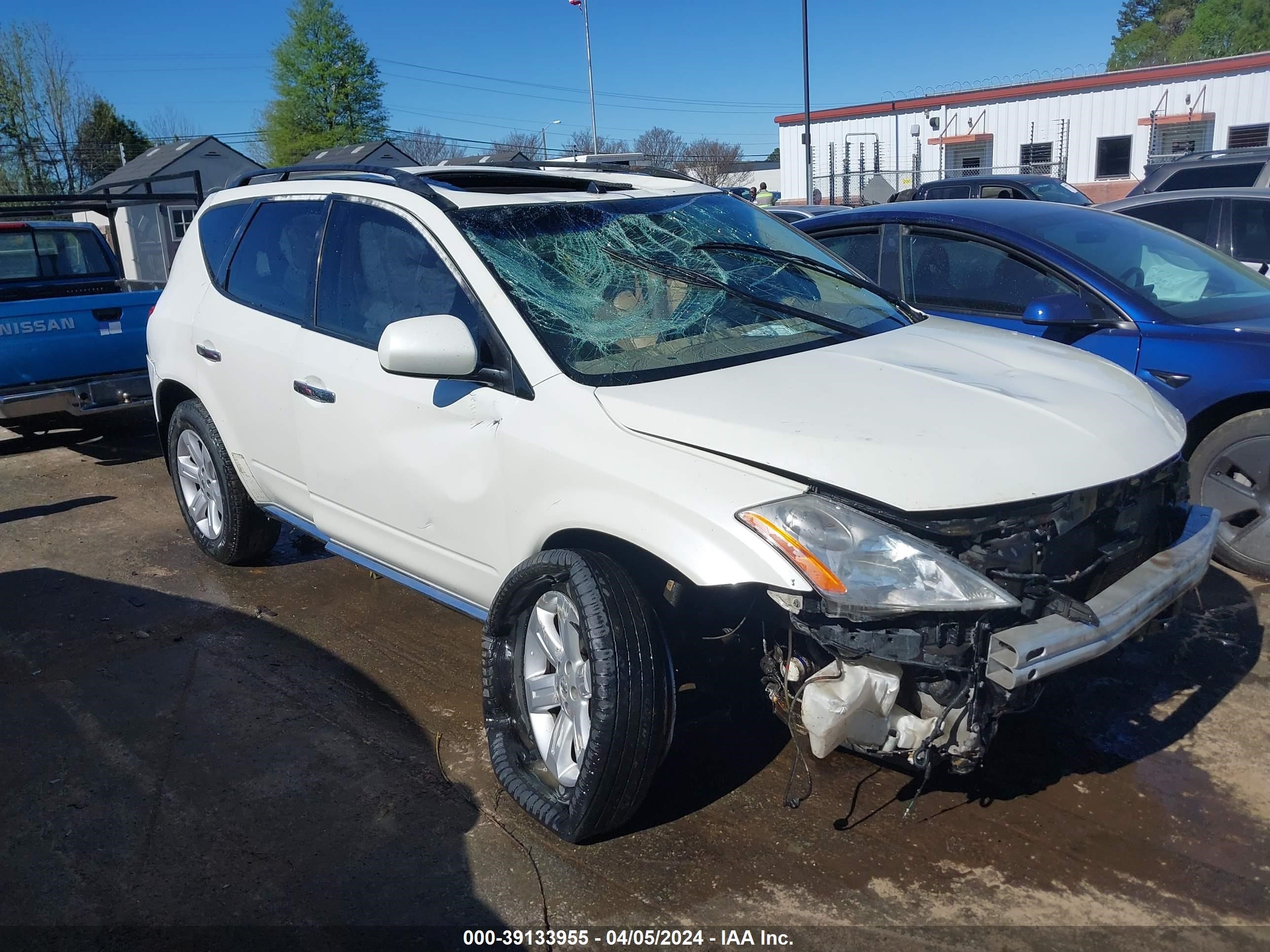 nissan murano 2007 jn8az08t57w525642