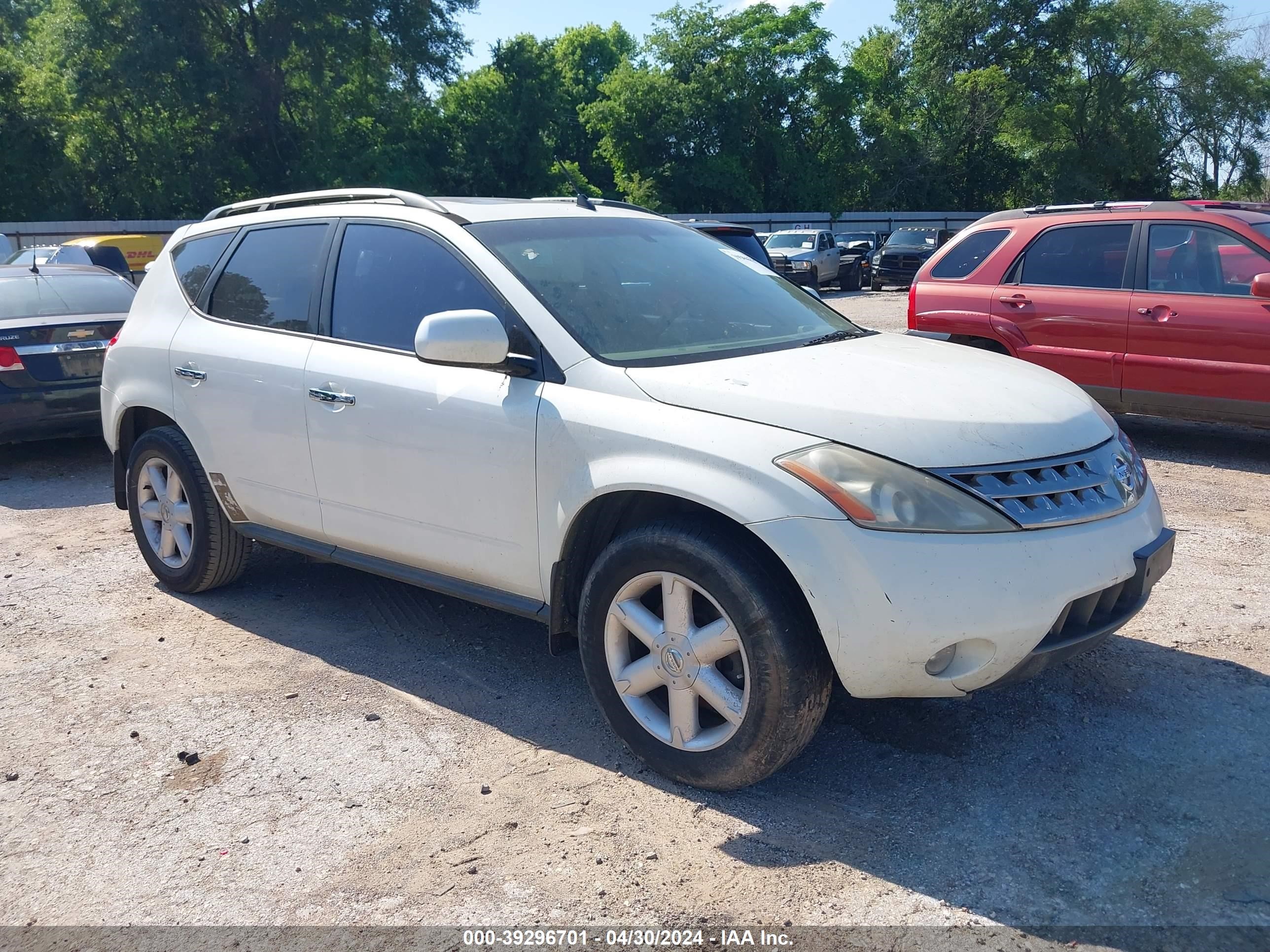 nissan murano 2003 jn8az08t73w109330