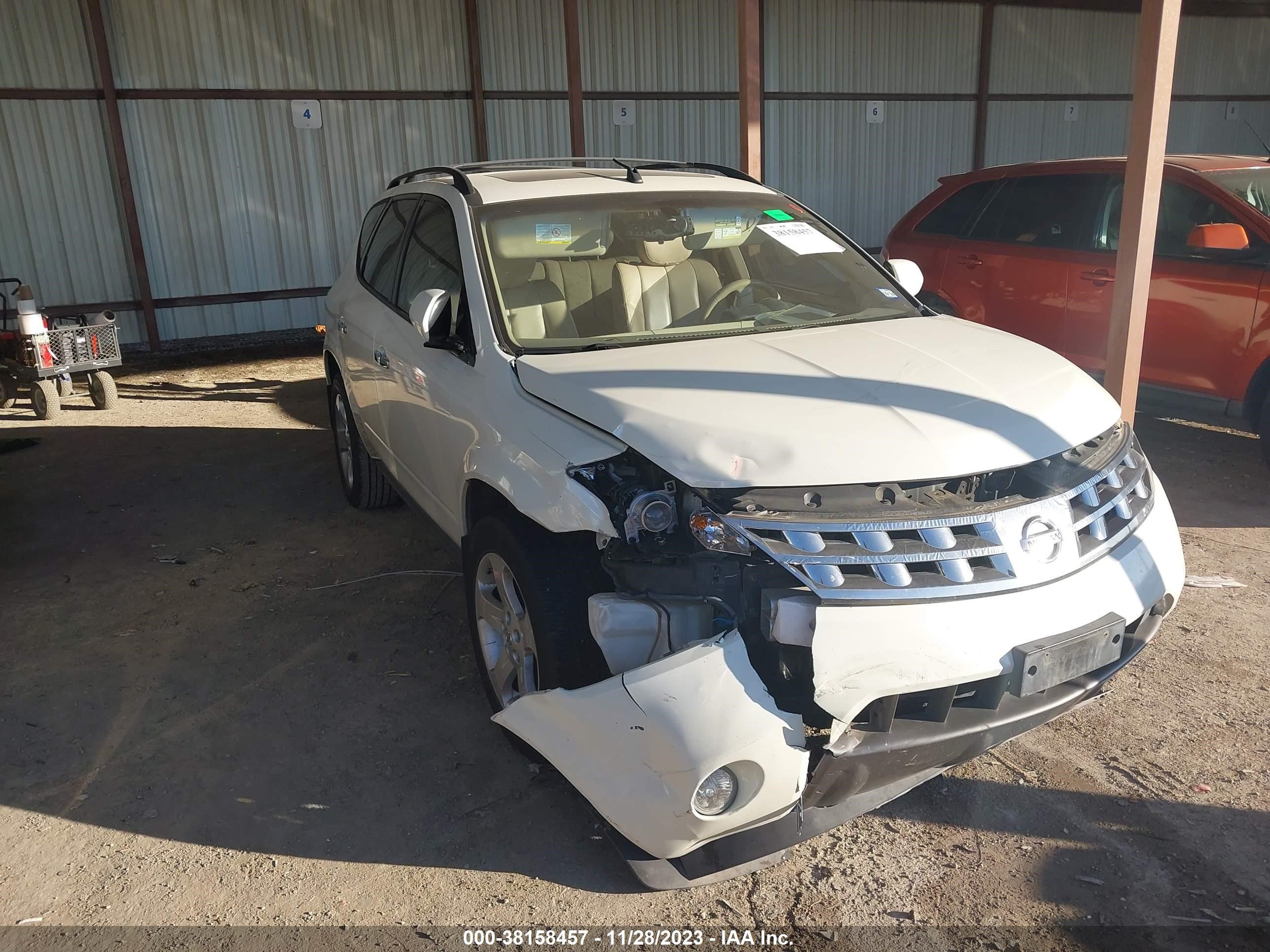 nissan murano 2004 jn8az08t74w222146