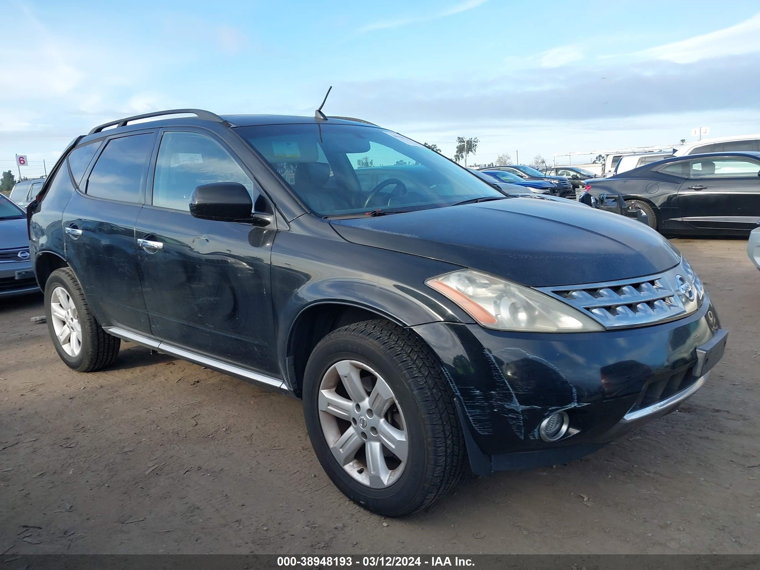 nissan murano sl 2006 jn8az08t76w401435