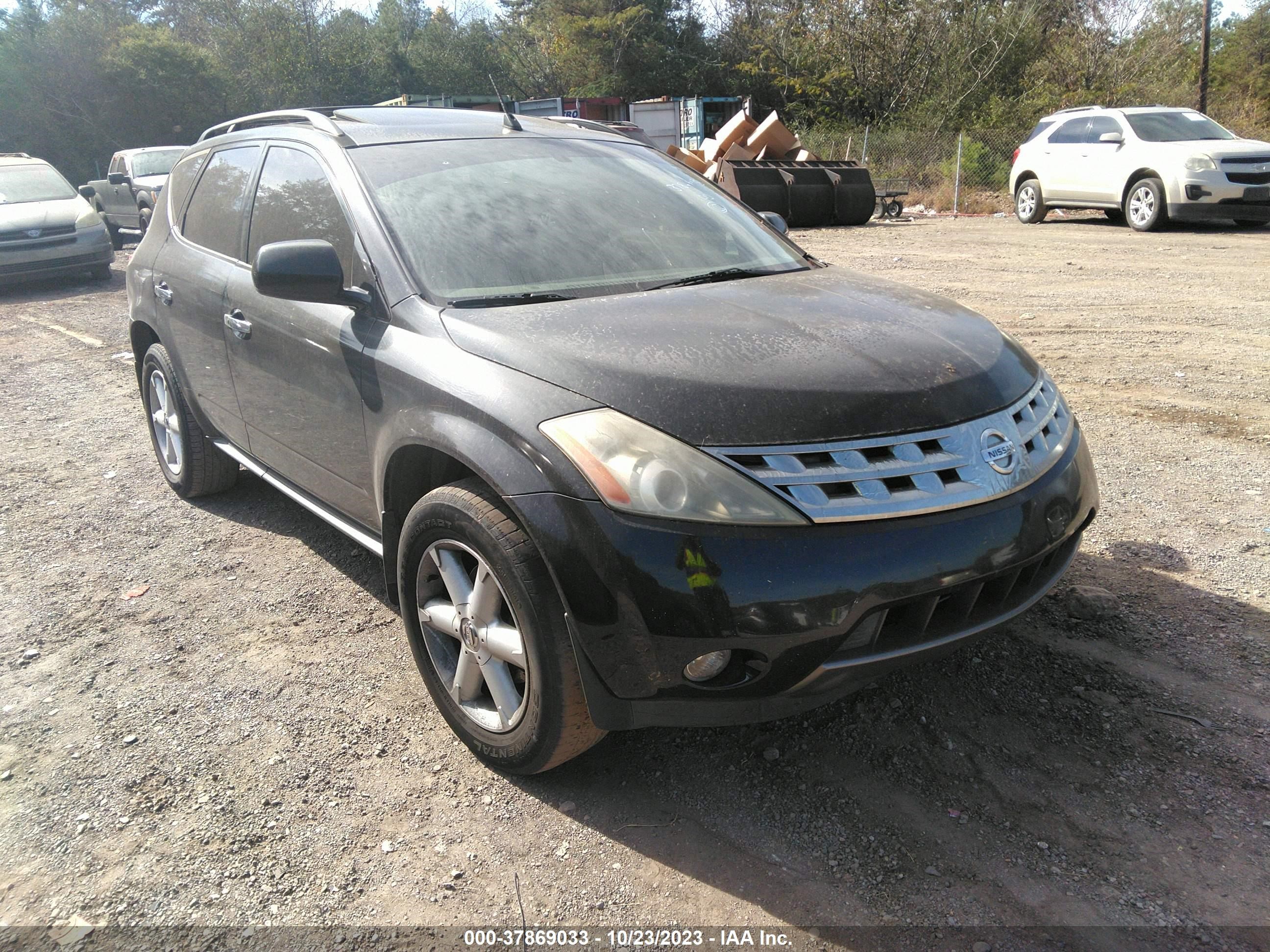 nissan murano 2005 jn8az08t85w302315