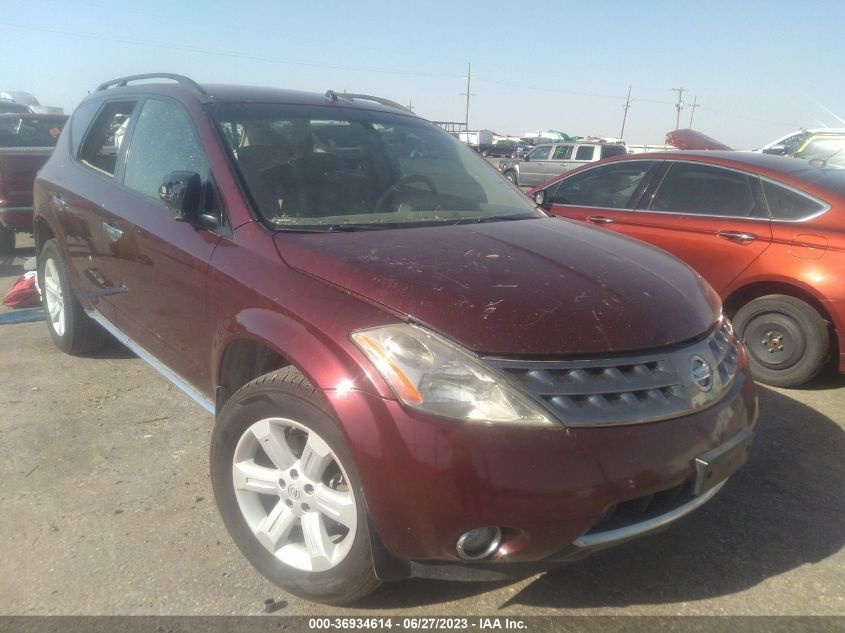 nissan murano 2007 jn8az08t87w500203