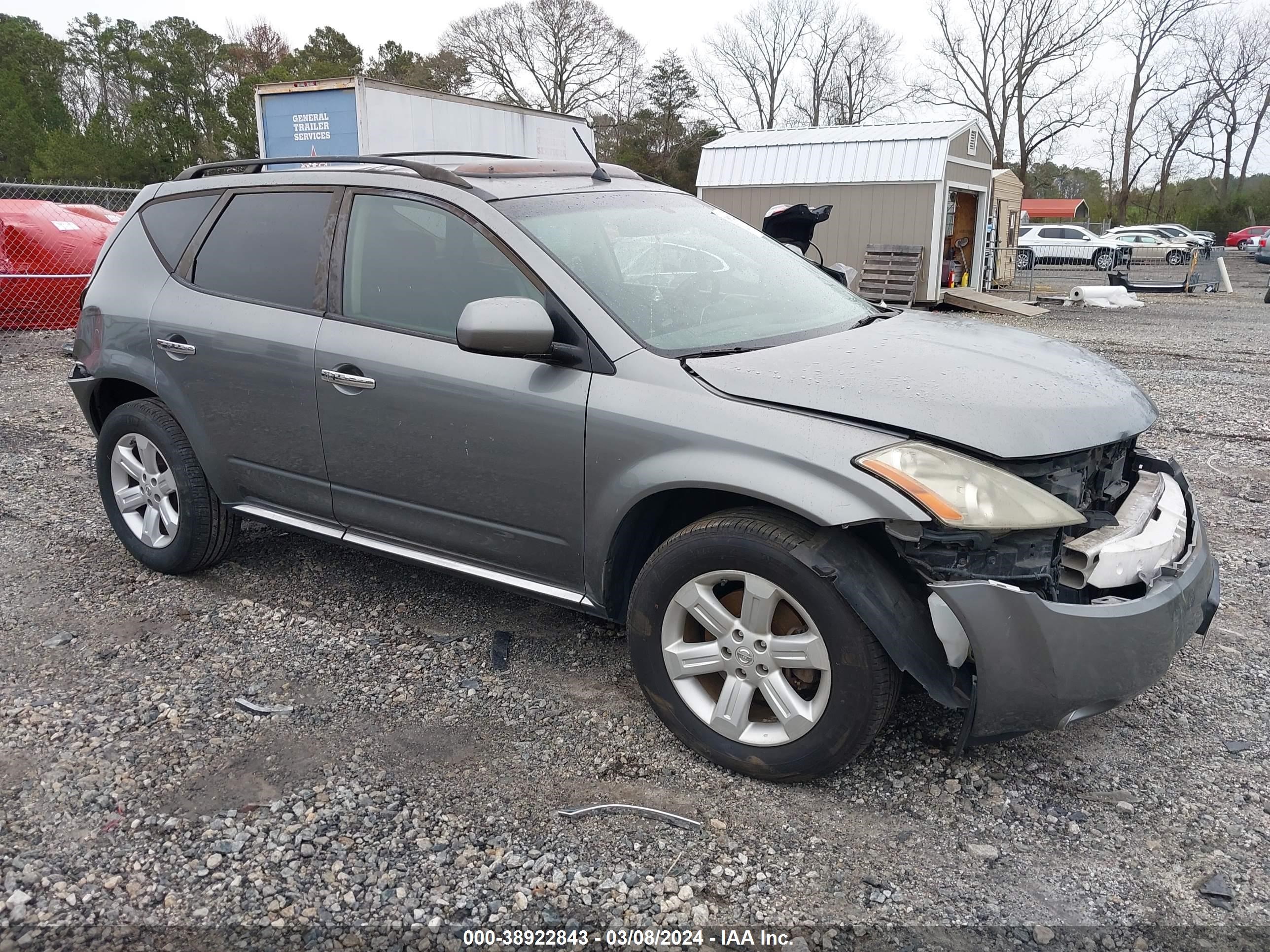 nissan murano 2007 jn8az08t87w515753