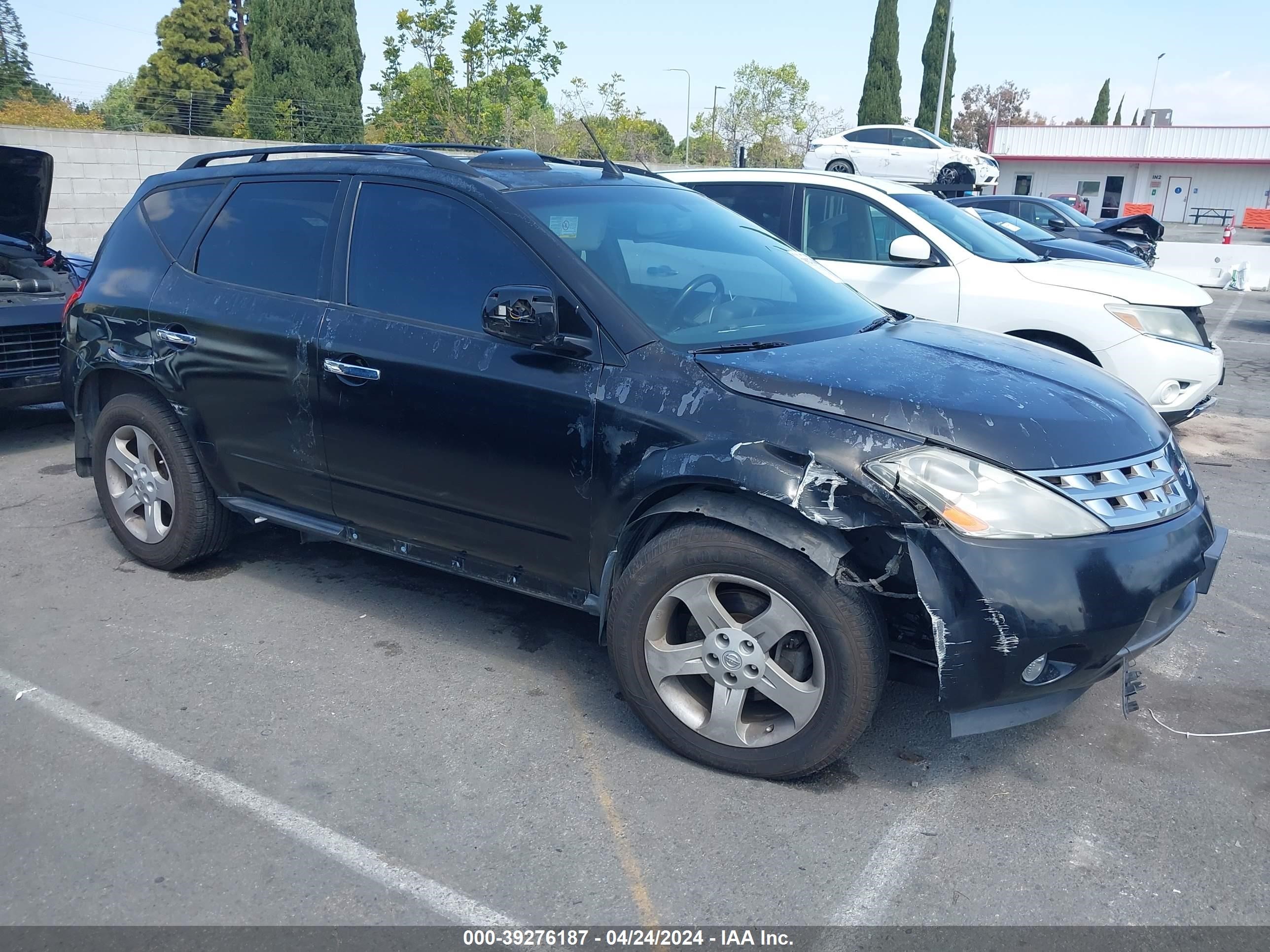 nissan murano 2004 jn8az08t94w214789