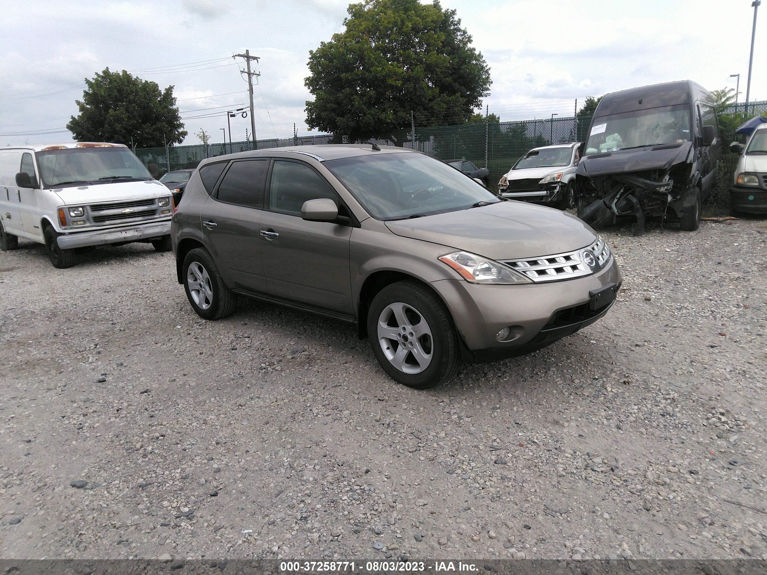 nissan murano 2004 jn8az08t94w221192