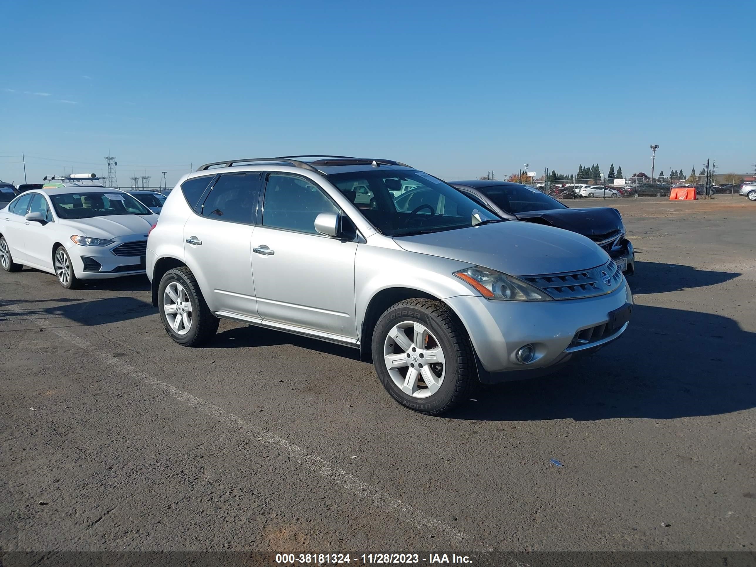 nissan murano 2007 jn8az08w07w660408