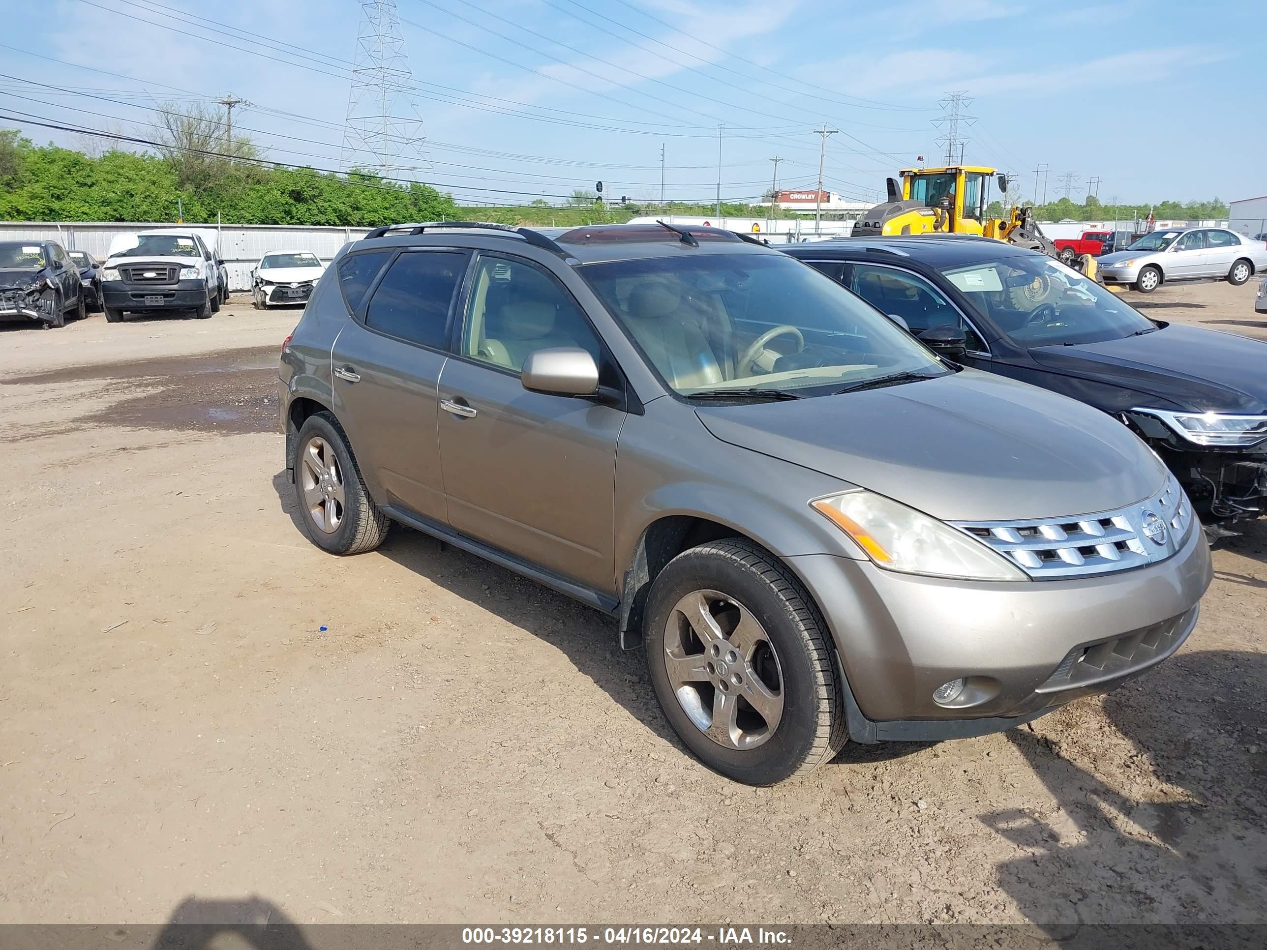 nissan murano 2004 jn8az08w14w322740