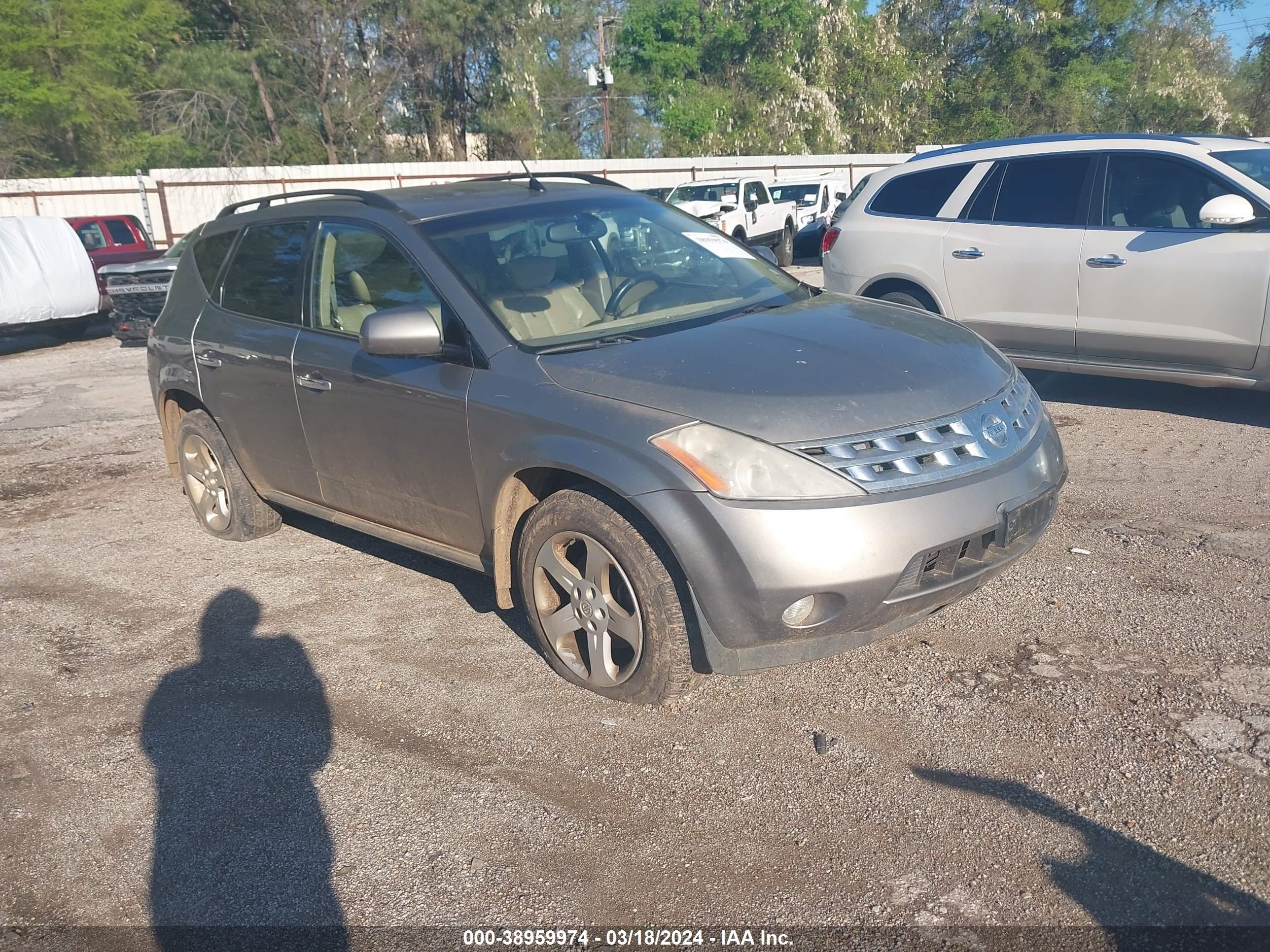 nissan murano 2004 jn8az08w14w324231