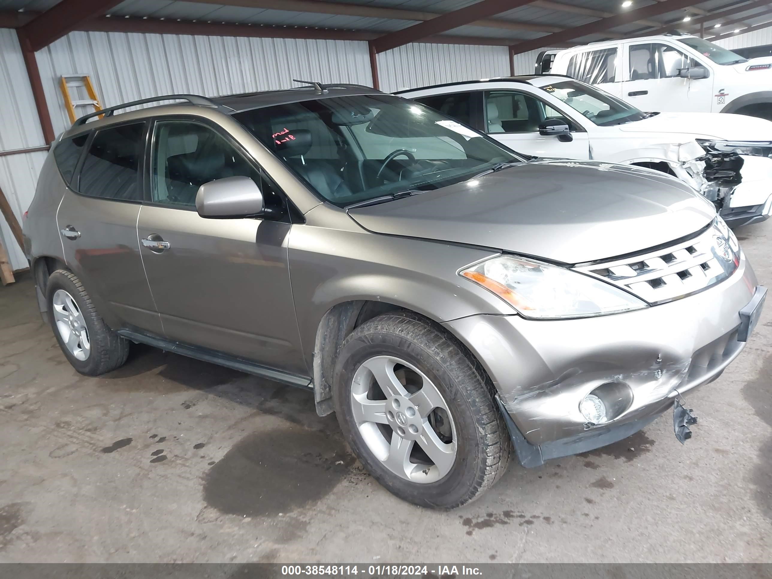 nissan murano 2004 jn8az08w14w338212