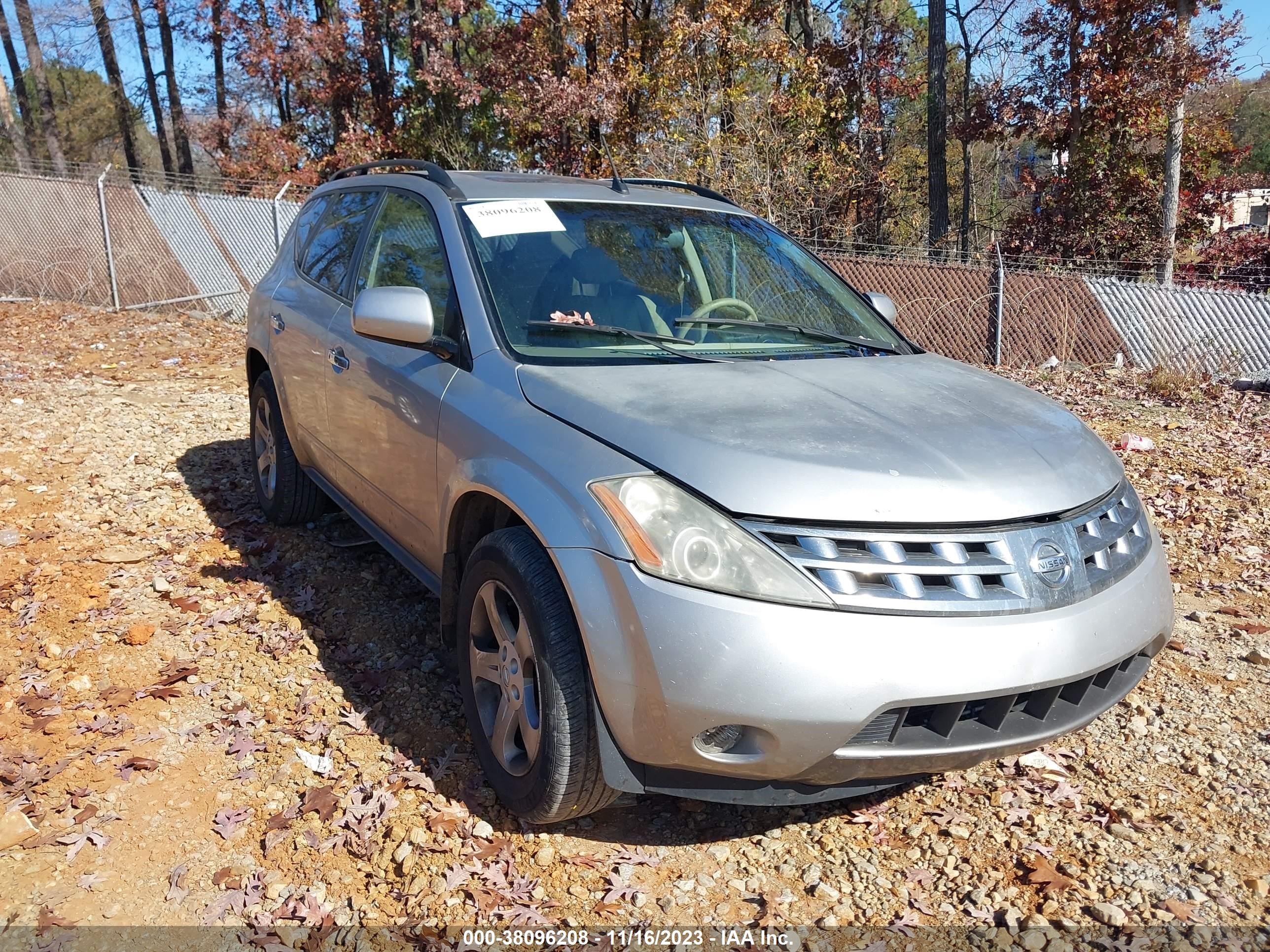 nissan murano 2005 jn8az08w15w412861