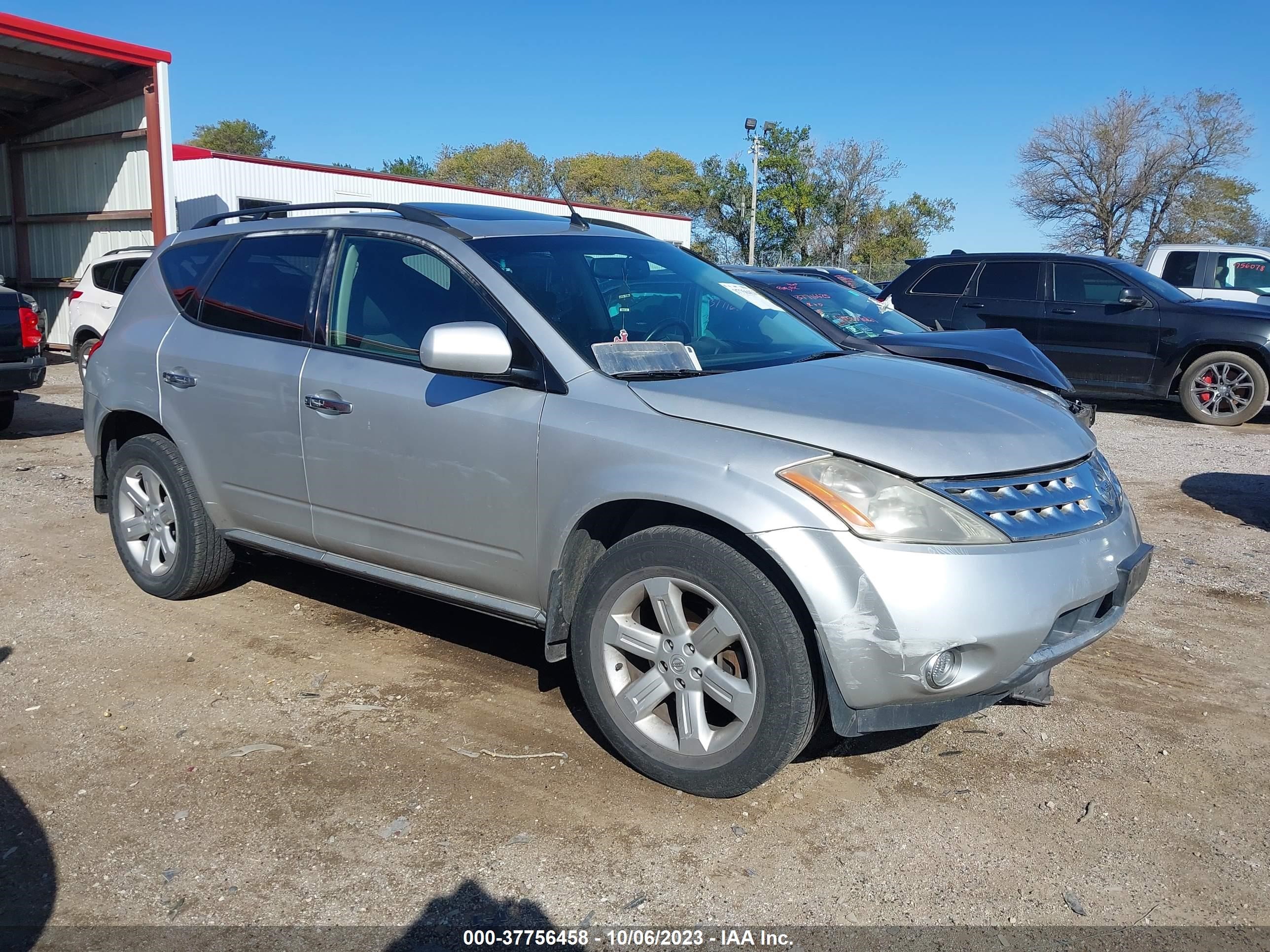 nissan murano 2006 jn8az08w16w537683