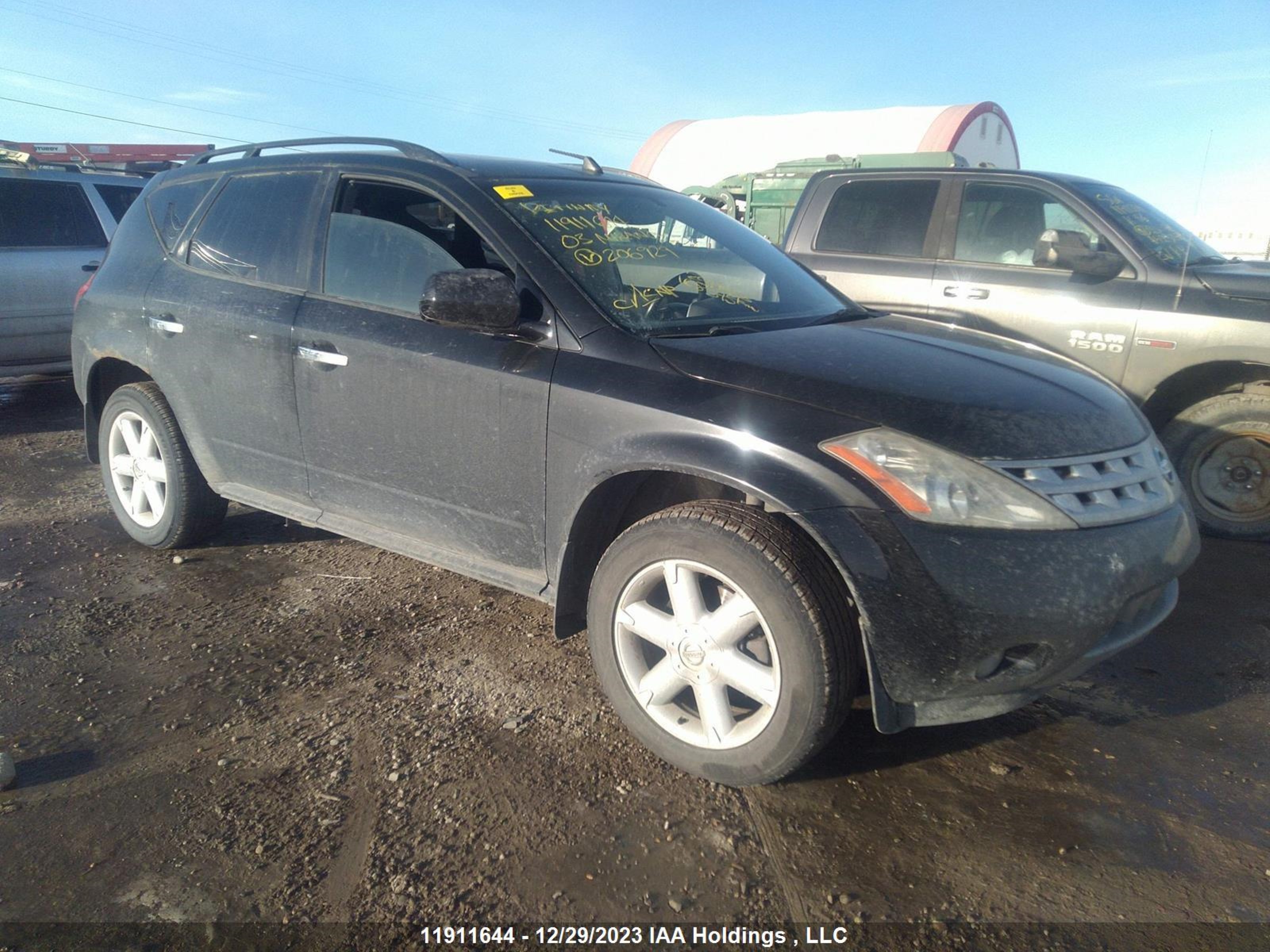 nissan murano 2003 jn8az08w23w206929