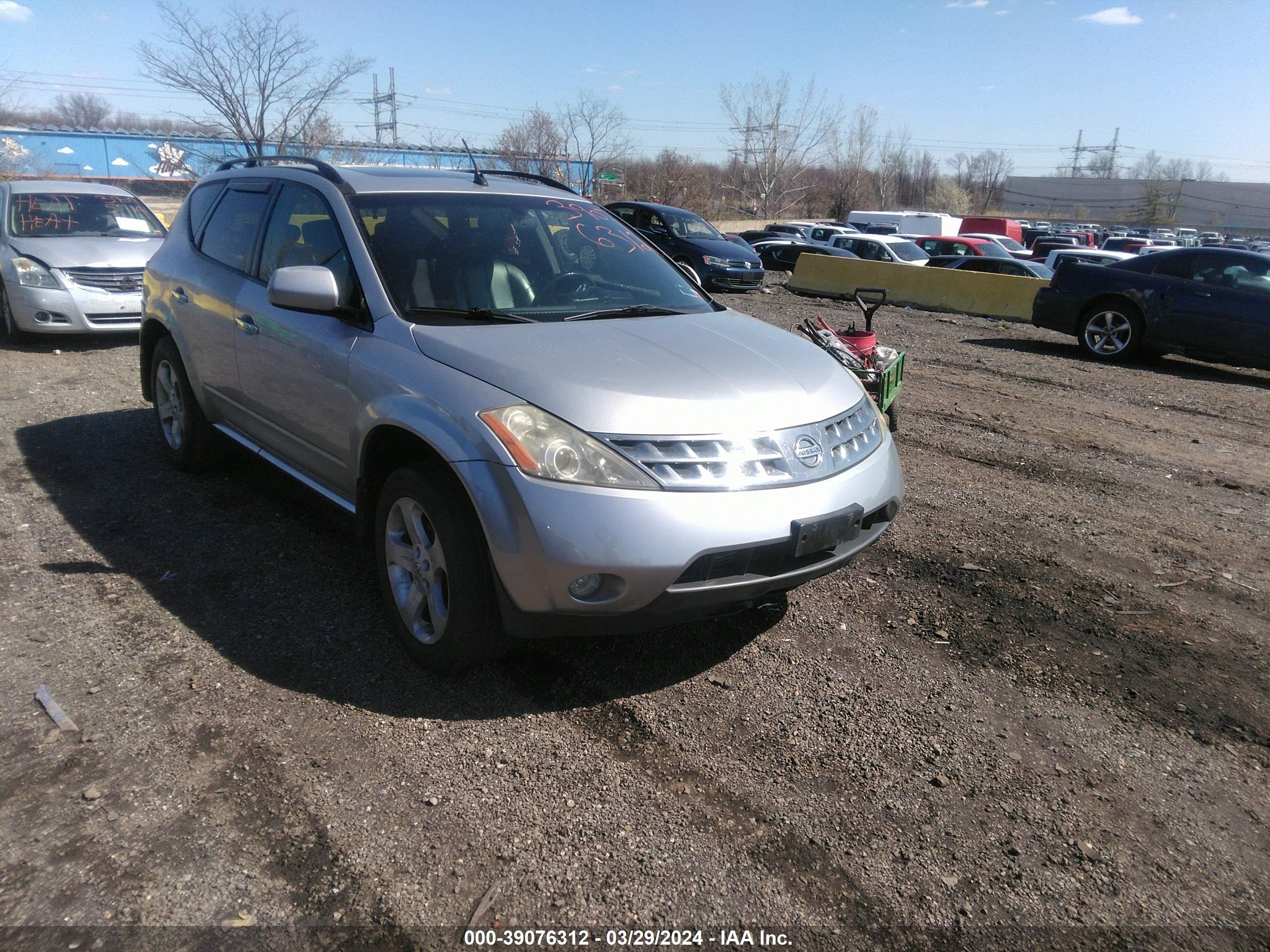 nissan murano 2004 jn8az08w24w314890