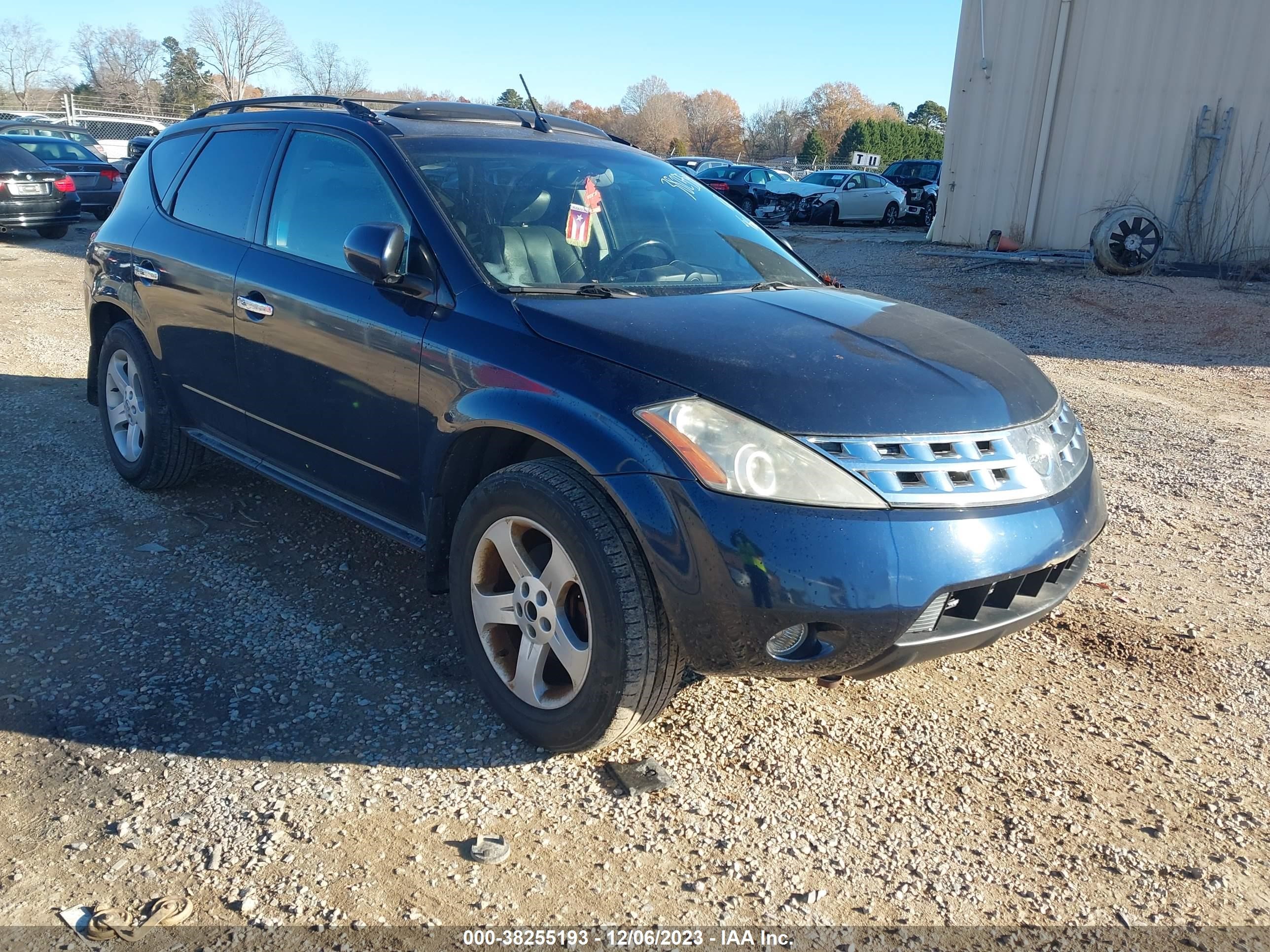 nissan murano 2004 jn8az08w34w328751