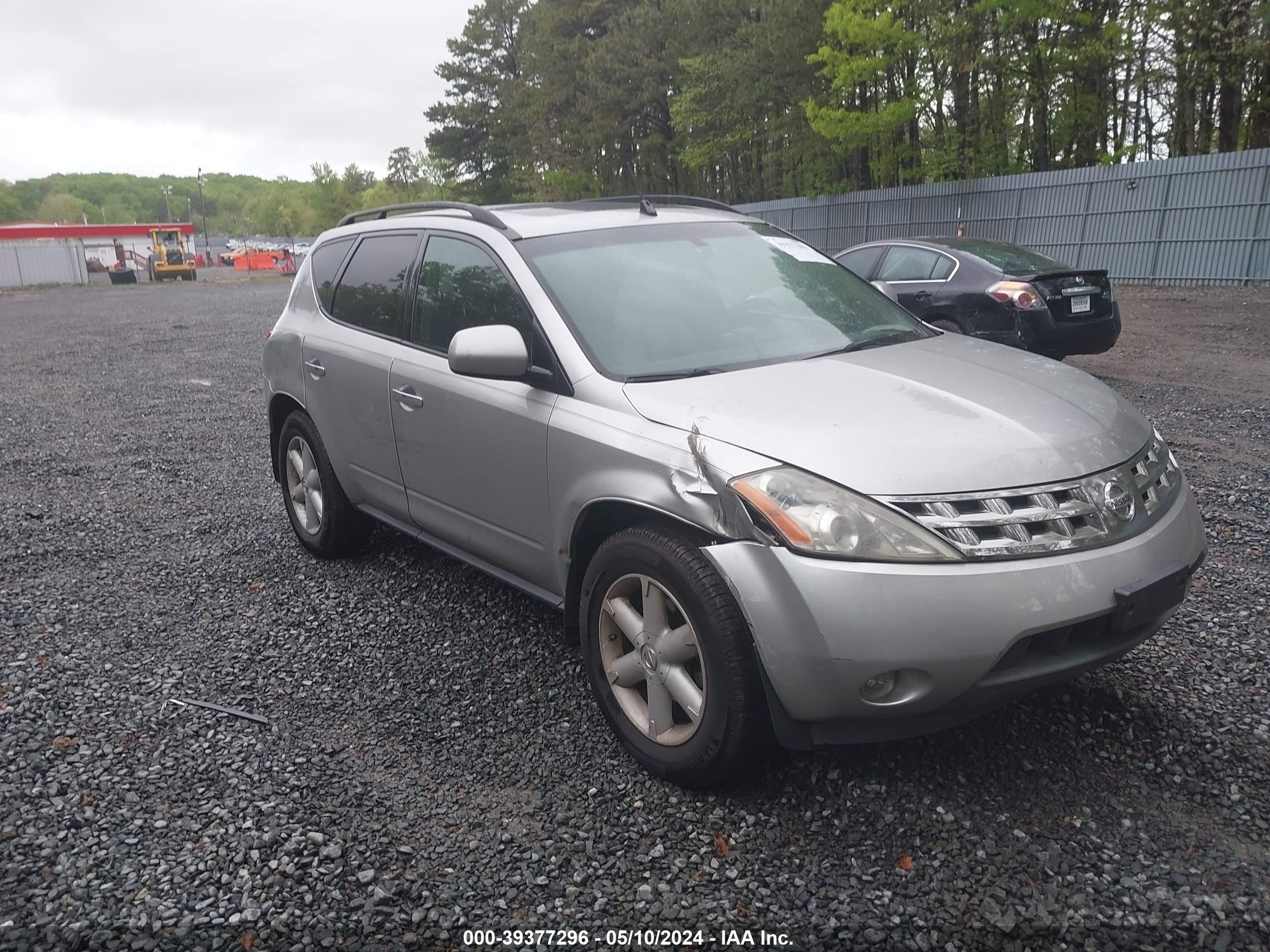 nissan murano 2004 jn8az08w34w340253