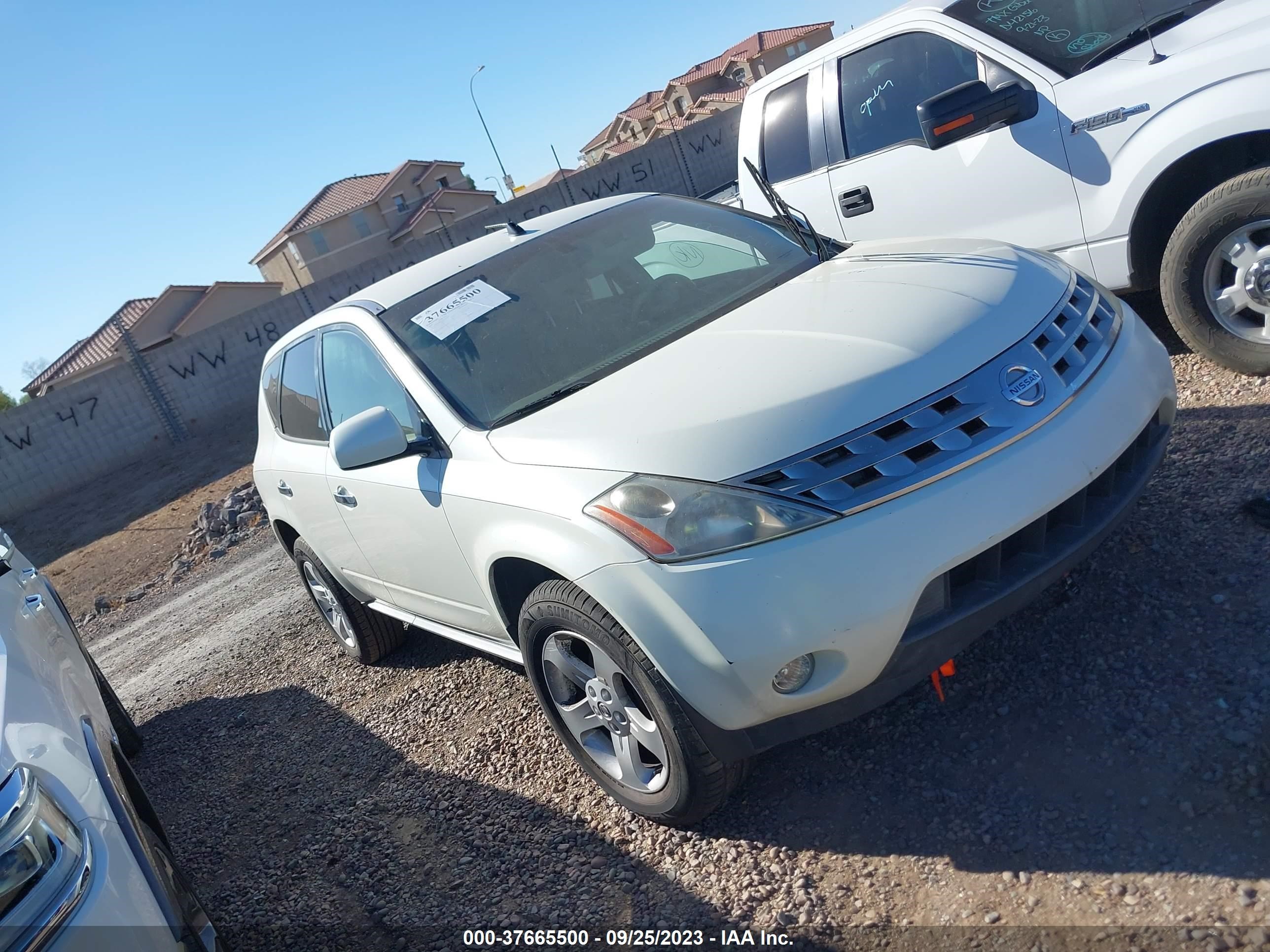 nissan murano 2005 jn8az08w35w430200