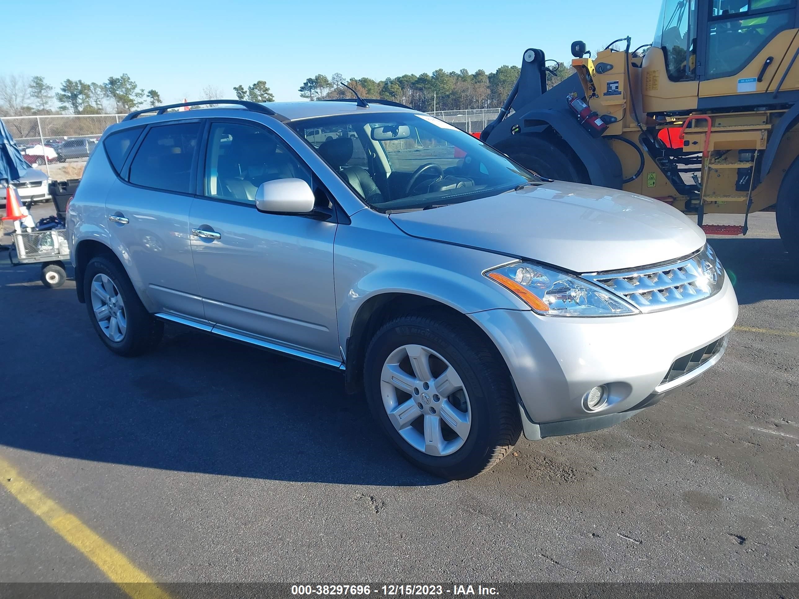 nissan murano 2006 jn8az08w36w539189