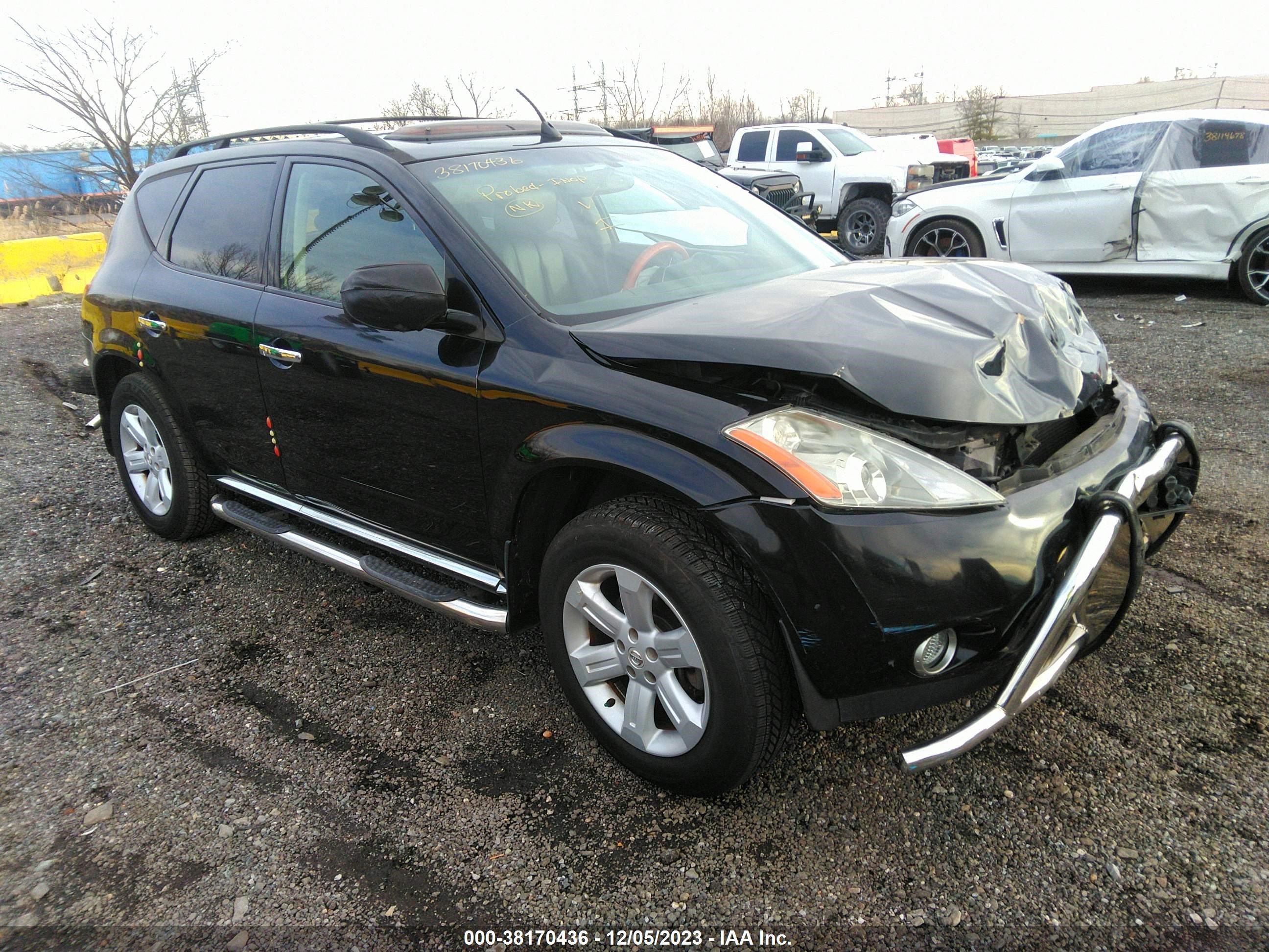 nissan murano 2006 jn8az08w46w549634