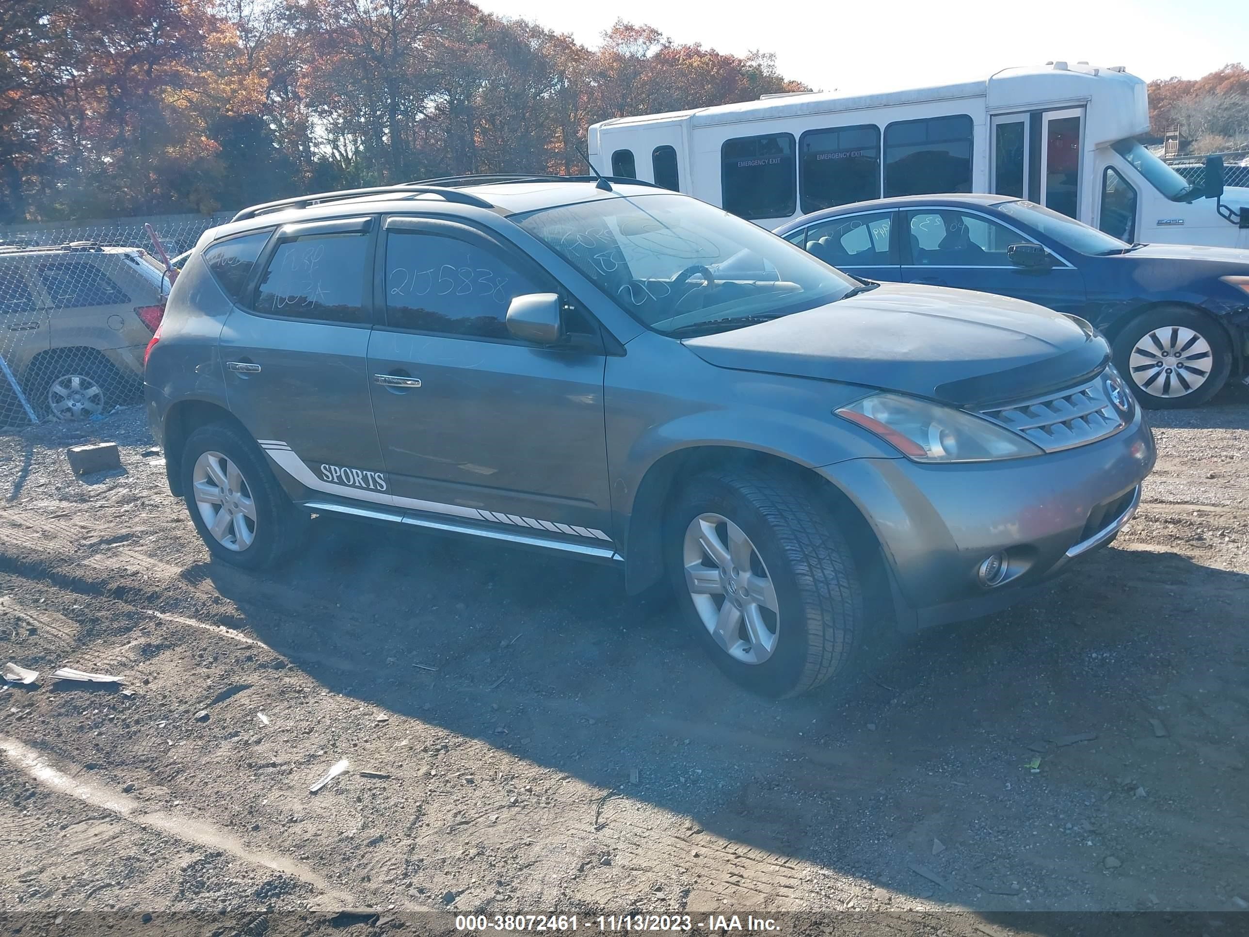 nissan murano 2007 jn8az08w47w614693