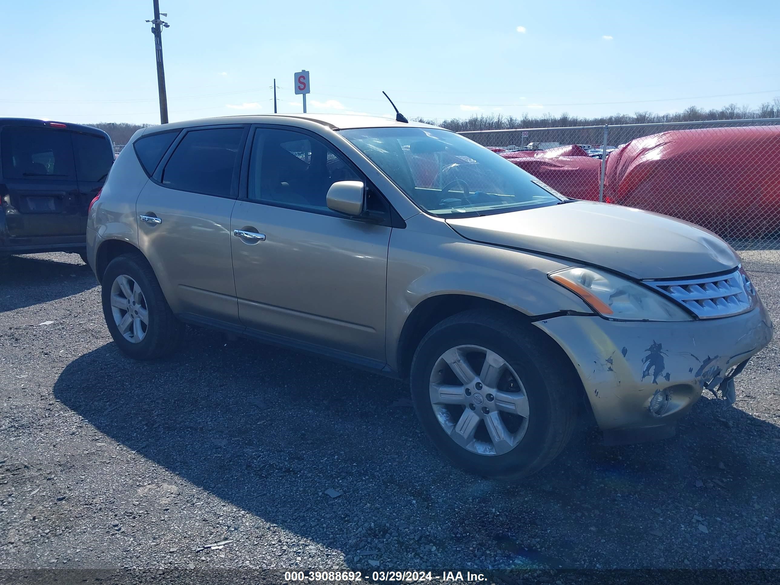 nissan murano 2006 jn8az08w56w507697