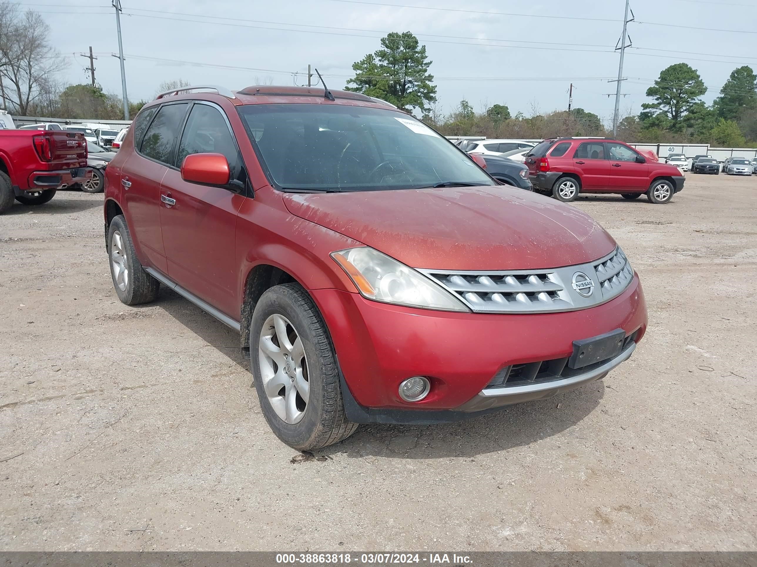 nissan murano 2006 jn8az08w56w544927