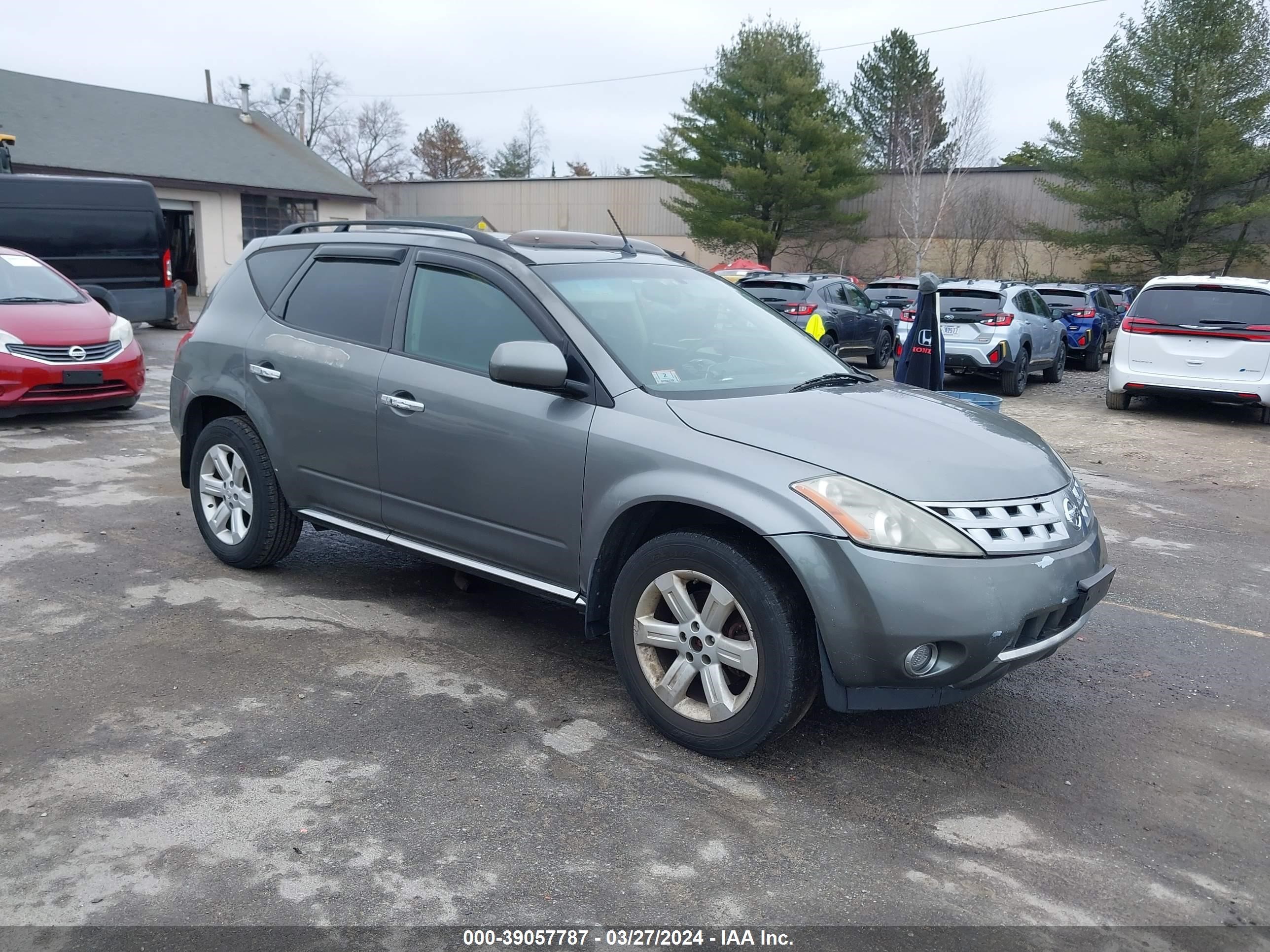 nissan murano 2007 jn8az08w57w600589