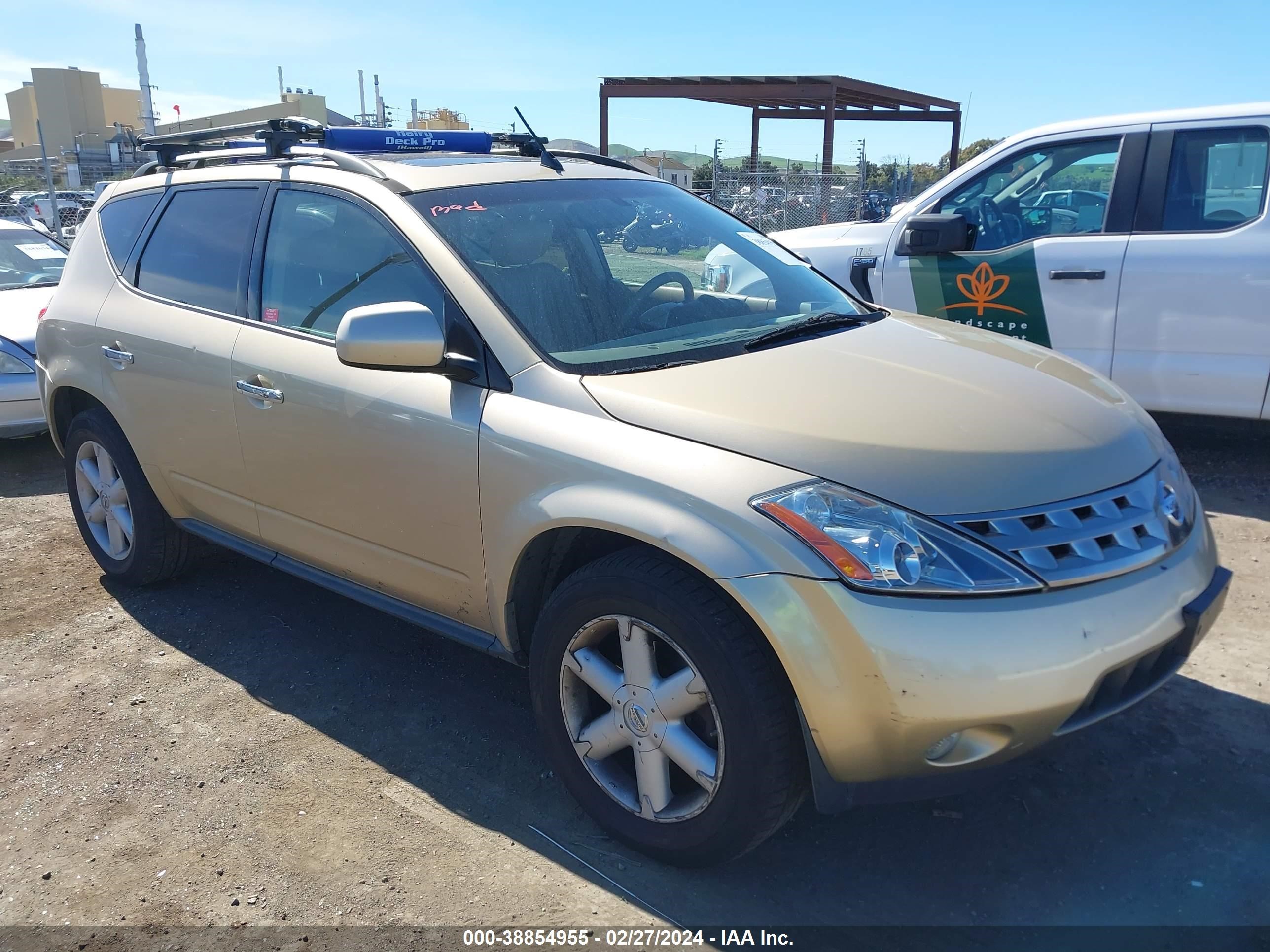 nissan murano 2003 jn8az08w63w212233