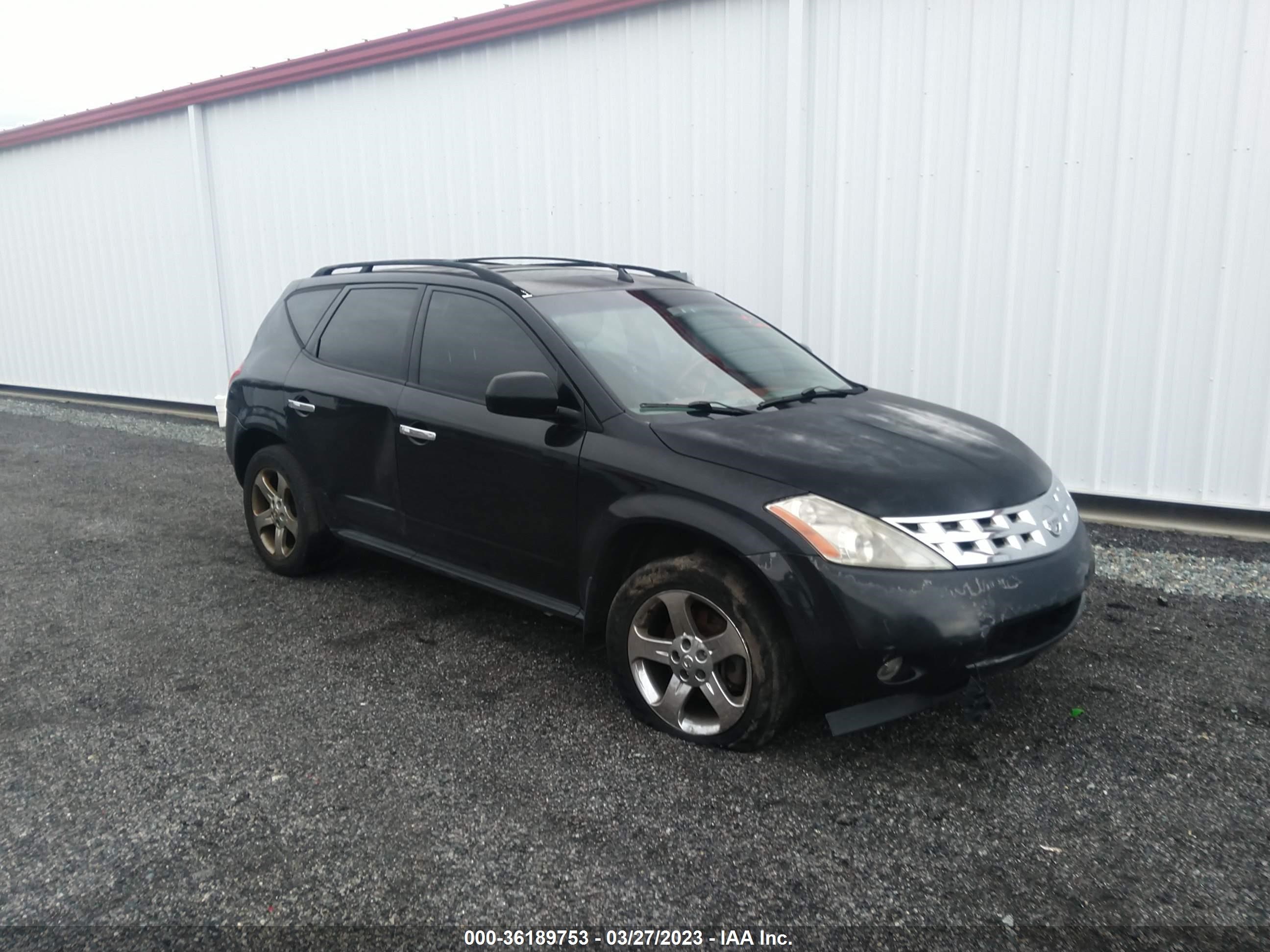 nissan murano 2004 jn8az08w64w338660