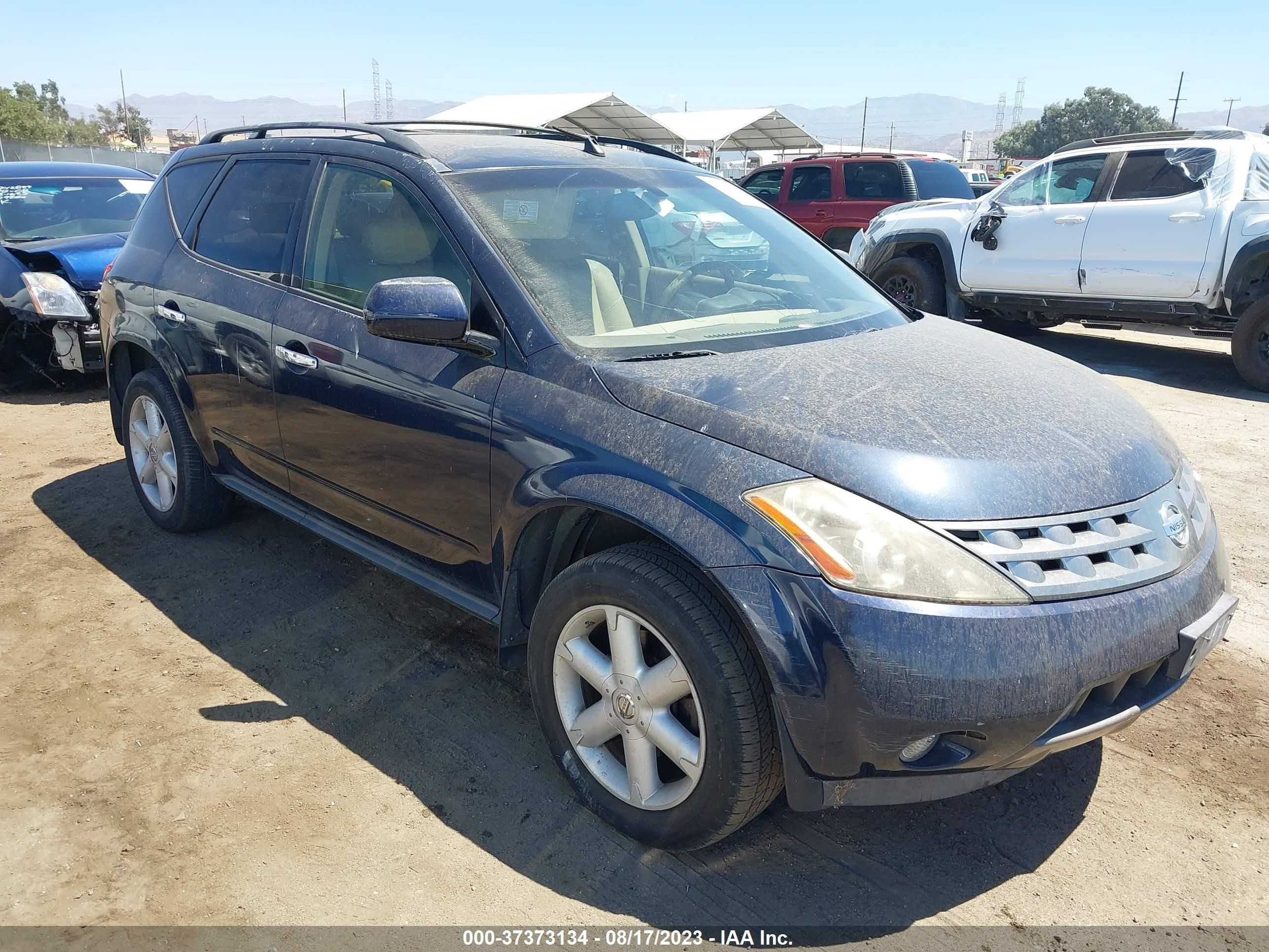 nissan murano 2004 jn8az08w64w340926