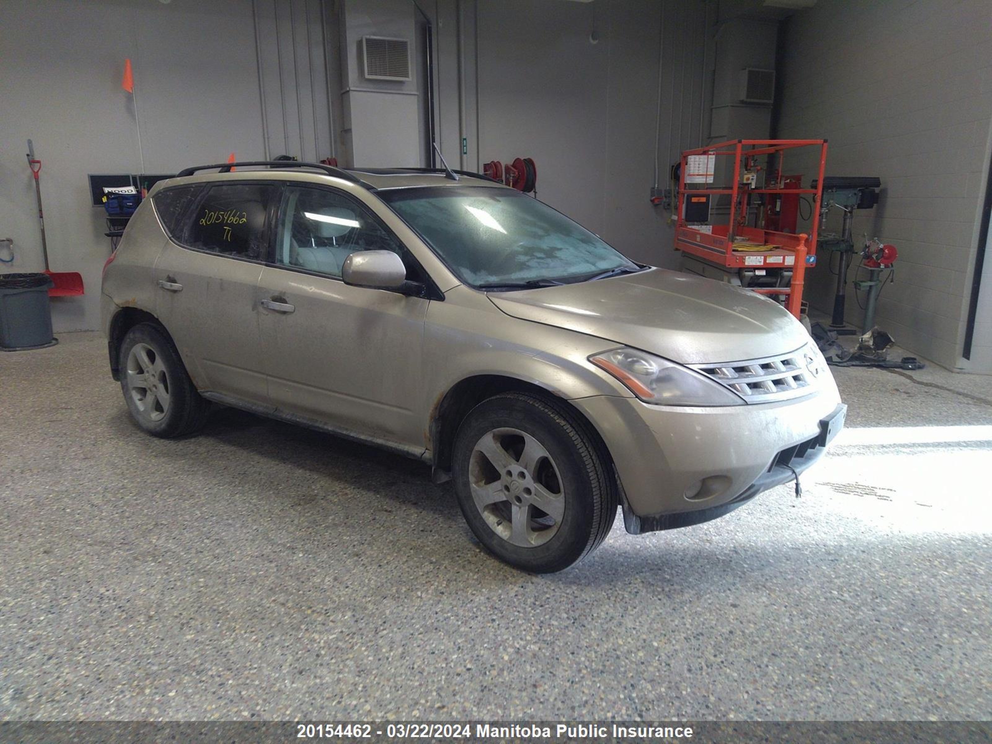 nissan murano 2005 jn8az08w65w408269