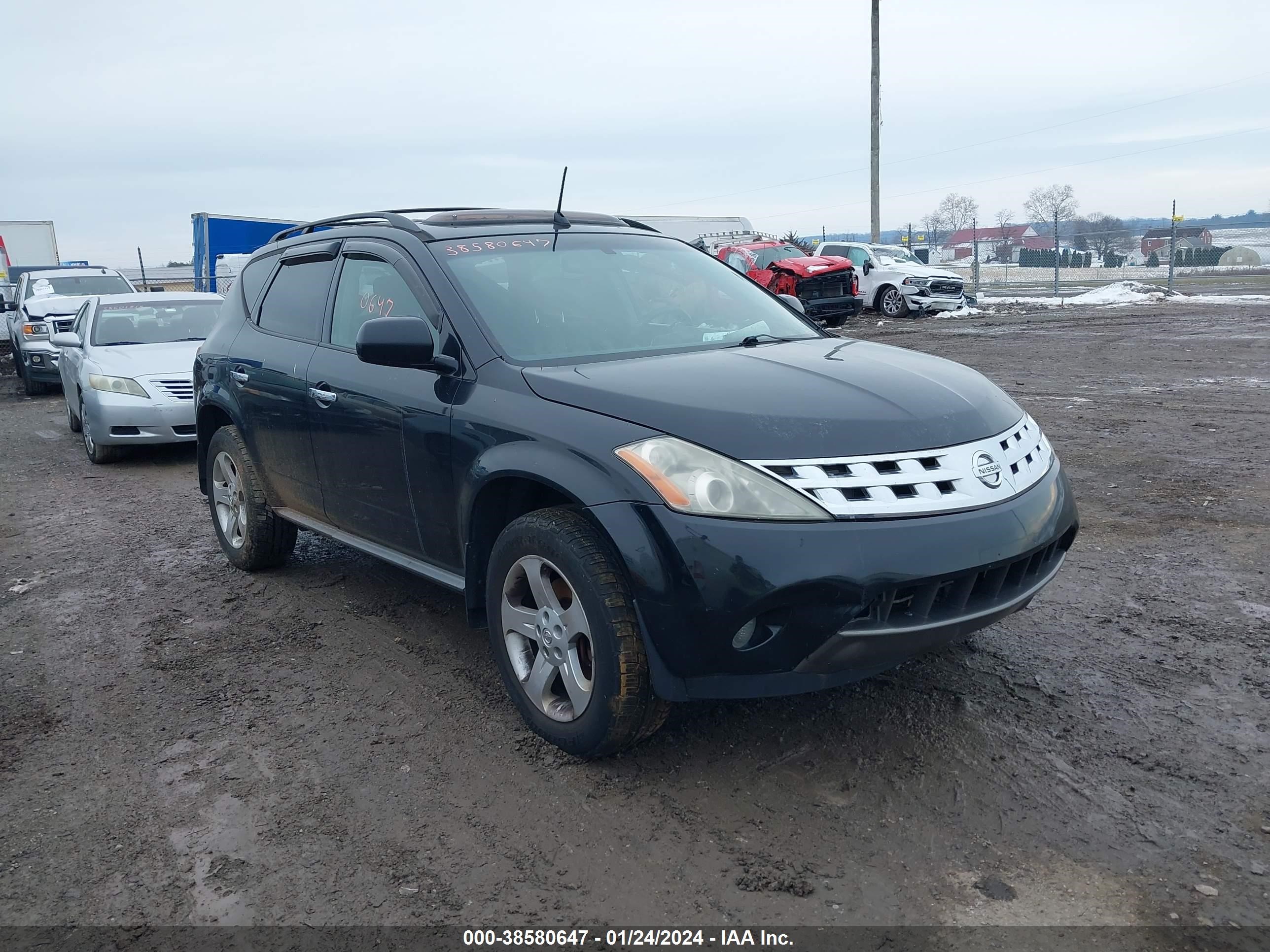 nissan murano 2005 jn8az08w65w434824