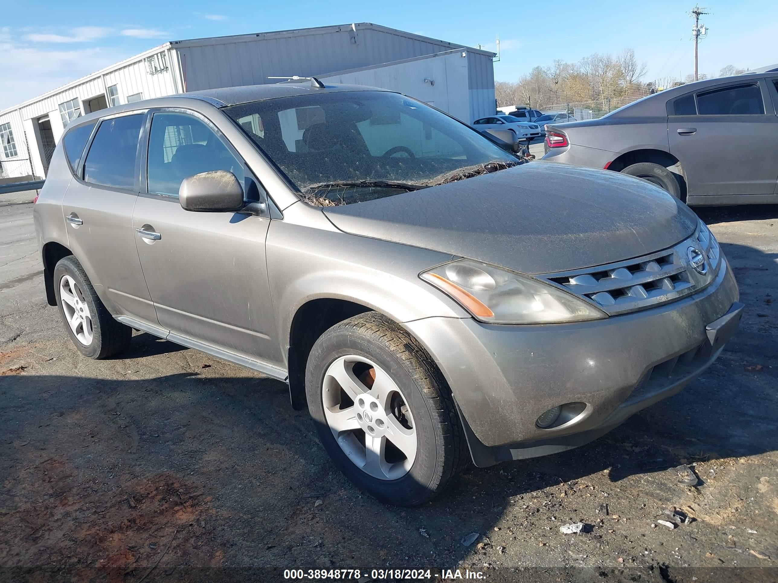 nissan murano 2004 jn8az08w74w300497