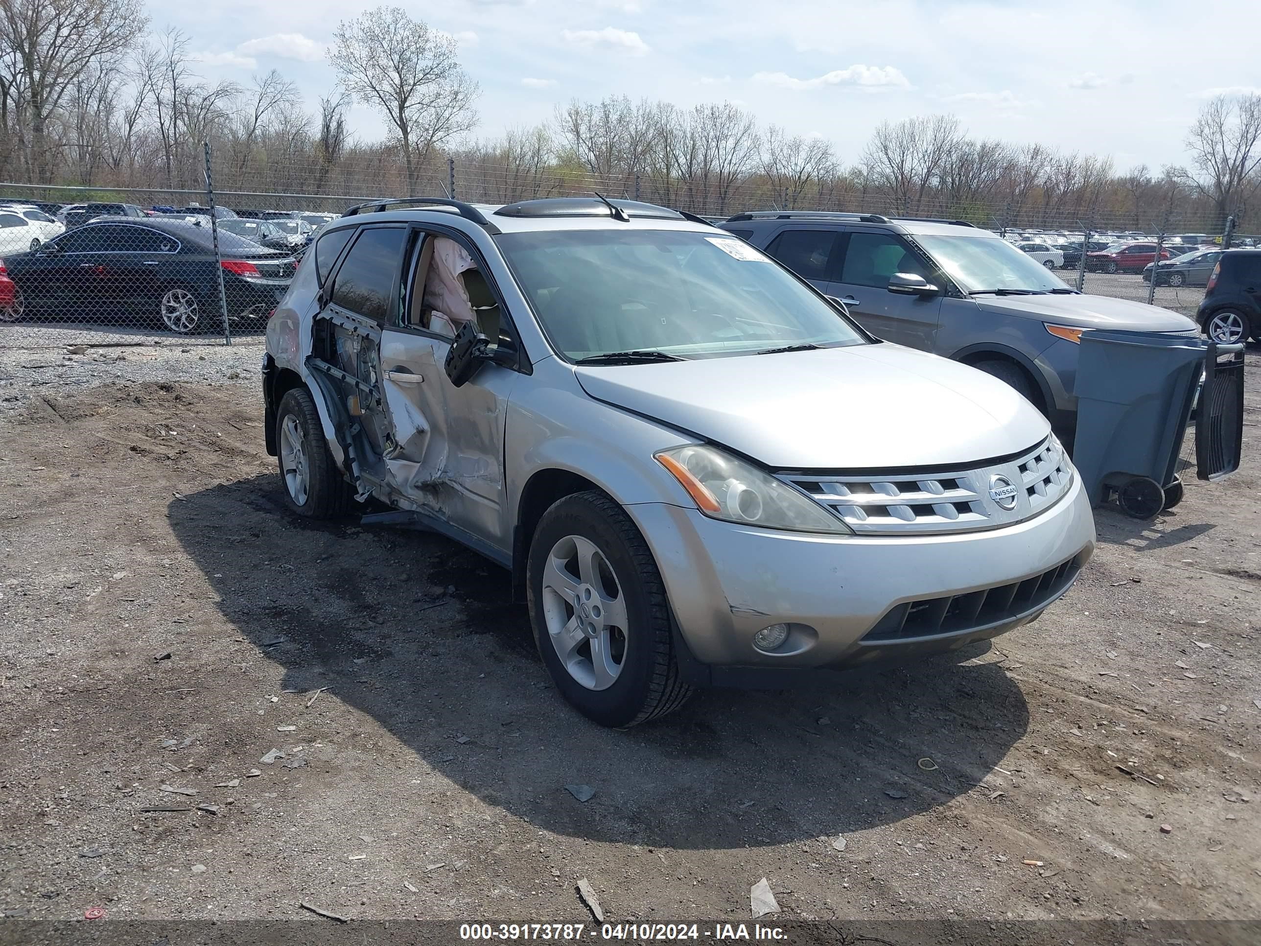 nissan murano 2004 jn8az08w74w321382