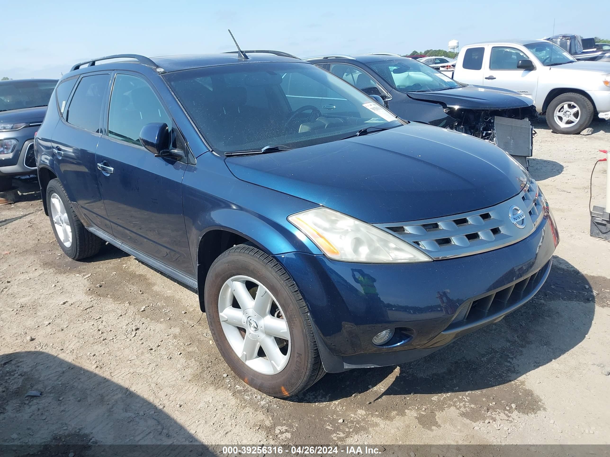 nissan murano 2004 jn8az08w94w316409