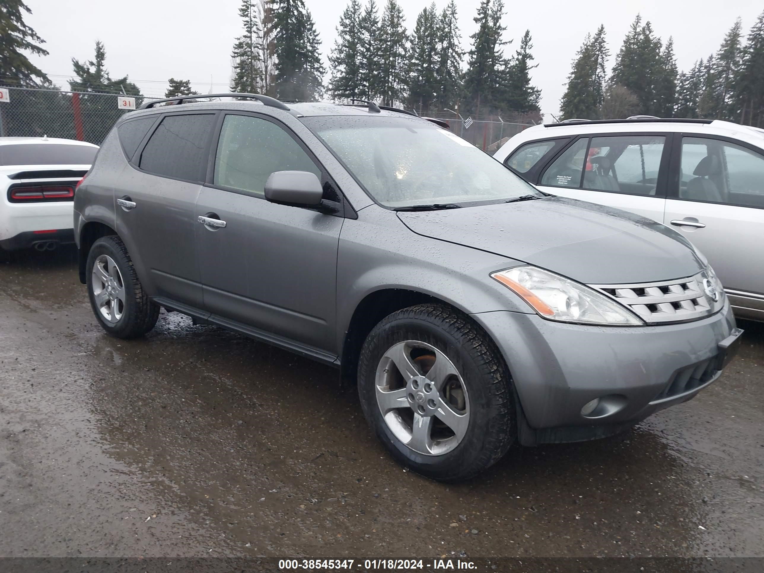 nissan murano 2005 jn8az08w95w421145