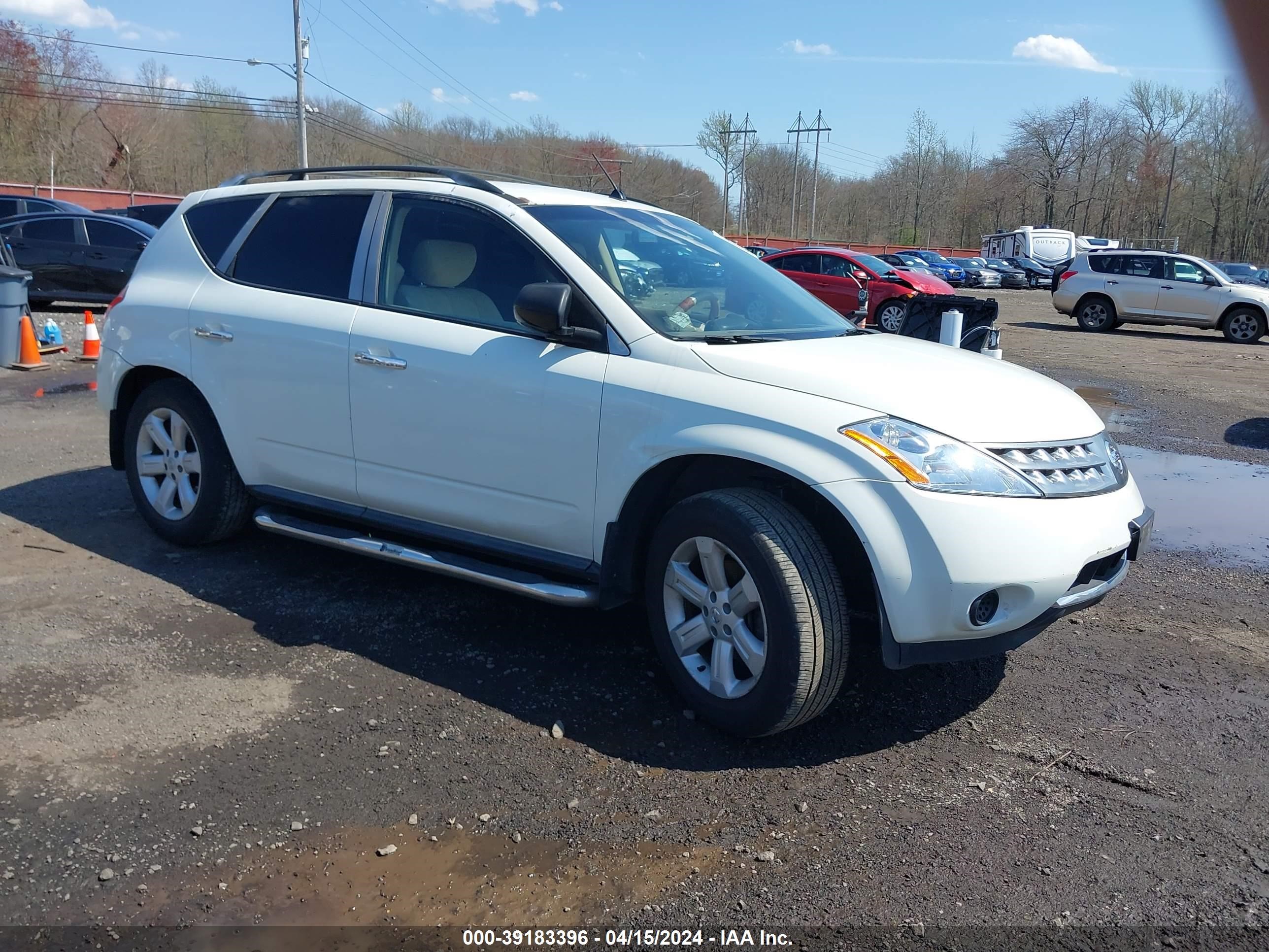 nissan murano 2007 jn8az08w97w615208