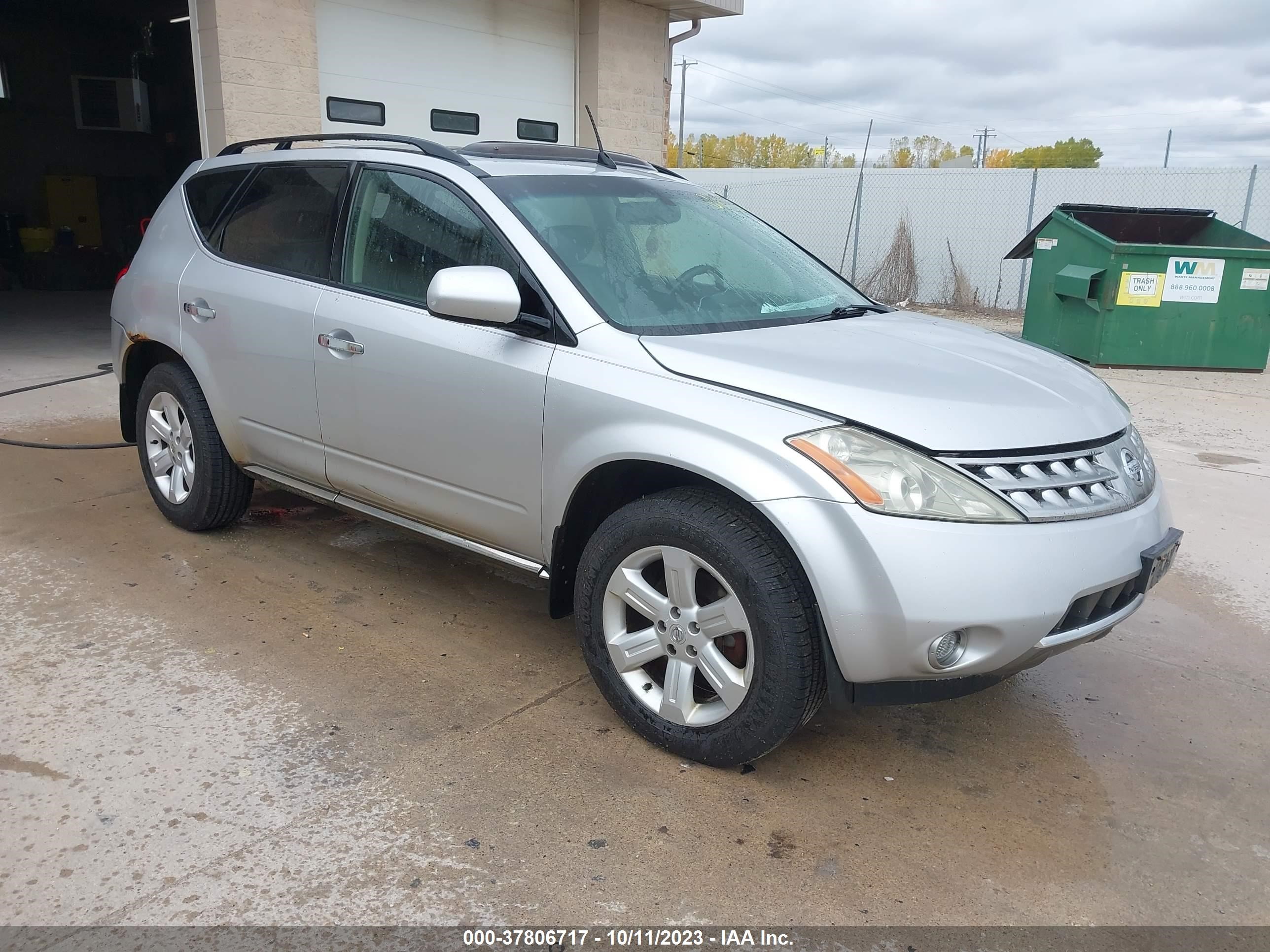 nissan murano 2006 jn8az08wx6w531431