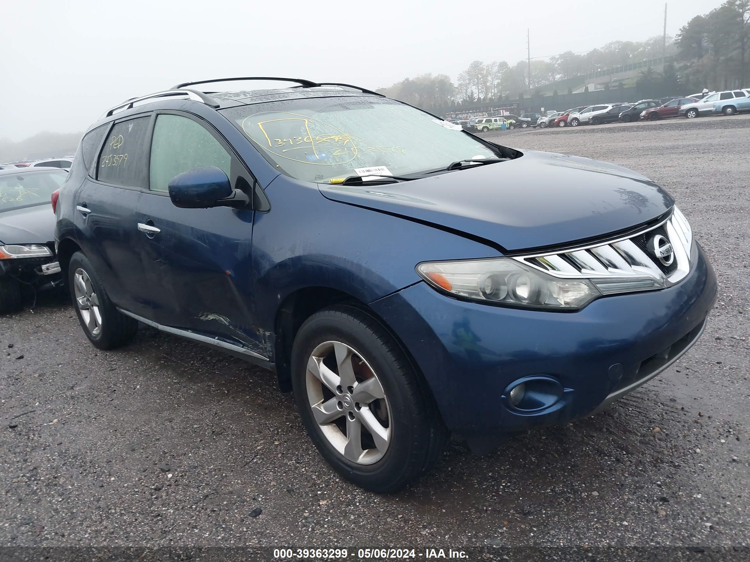 nissan murano 2009 jn8az18u29w103037