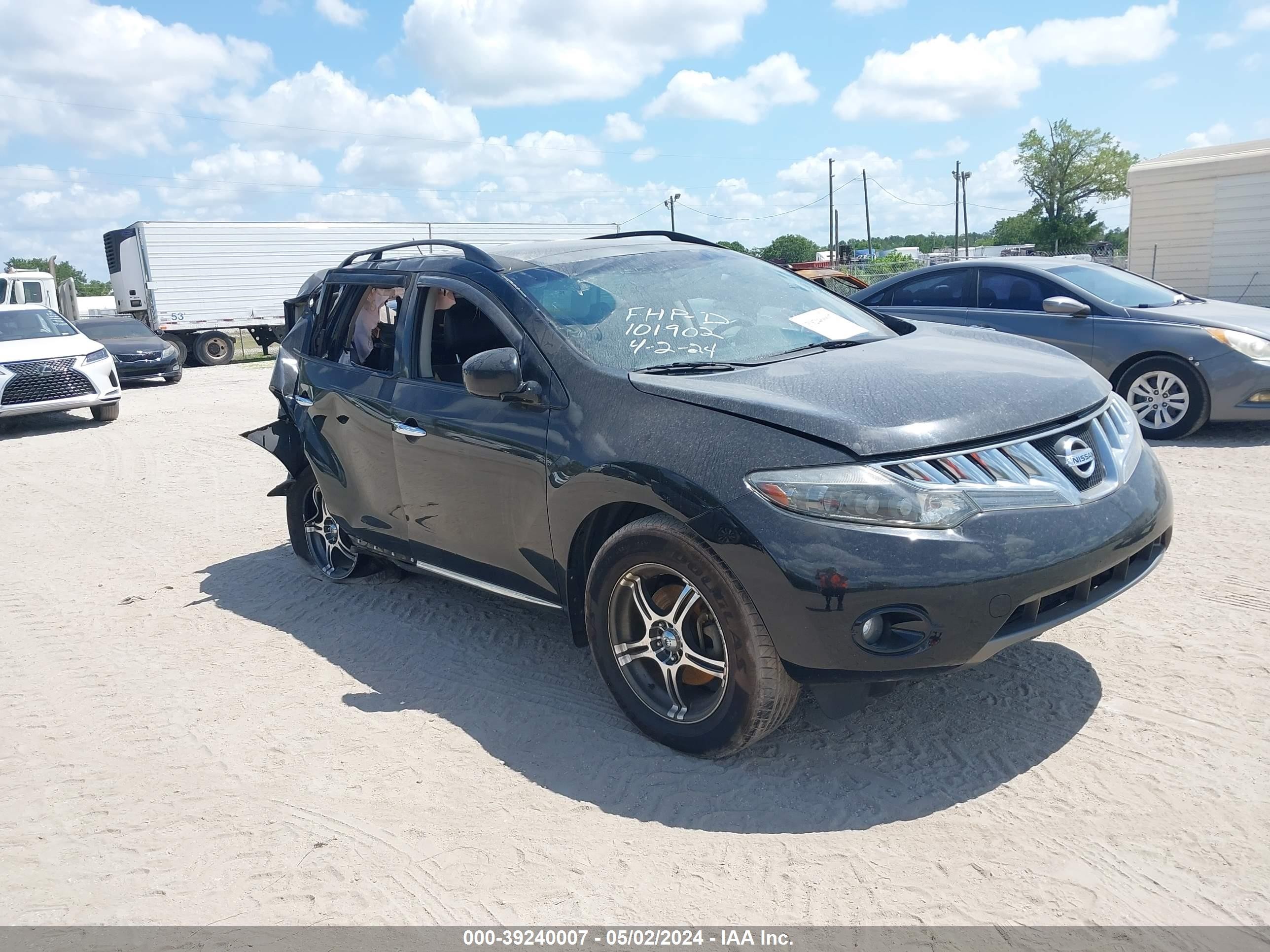 nissan murano 2009 jn8az18u49w018894