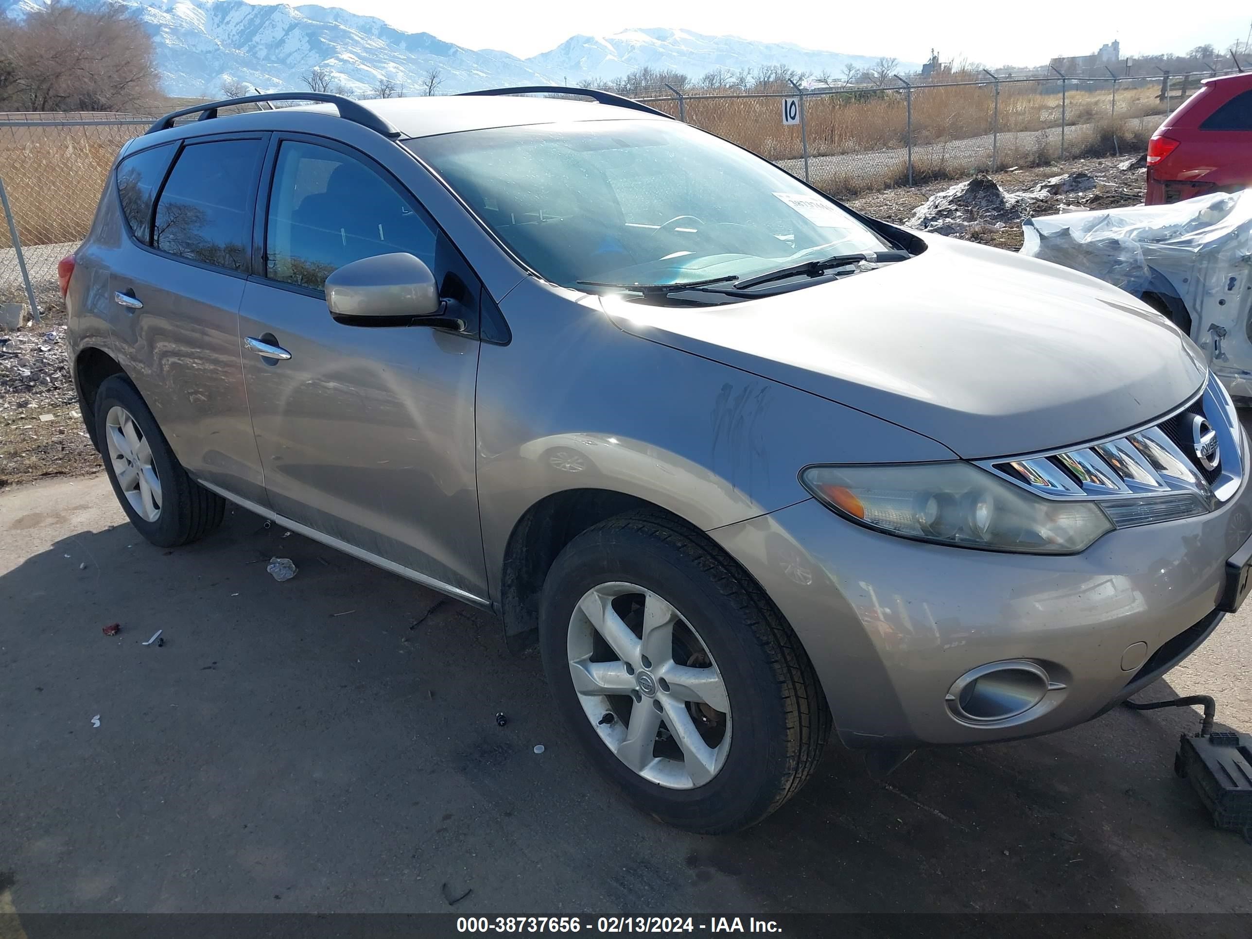 nissan murano 2009 jn8az18u59w101864