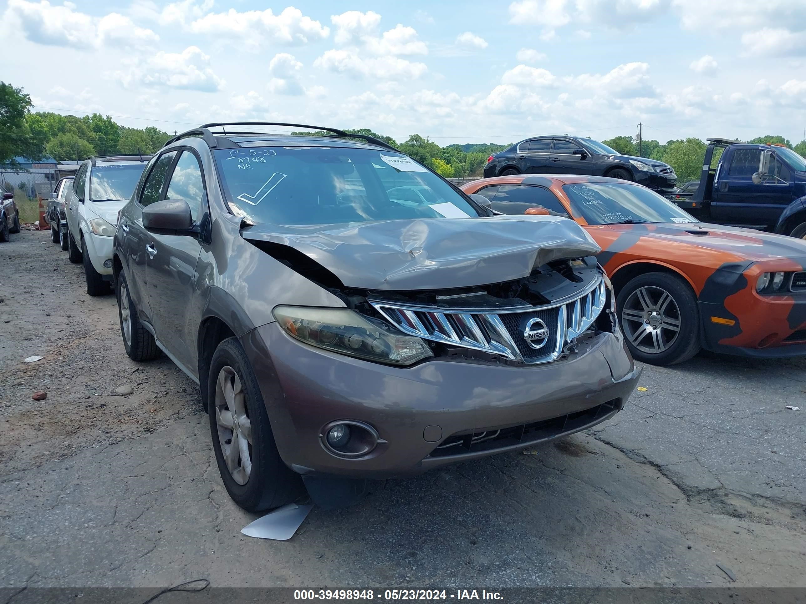 nissan murano 2009 jn8az18u69w000803