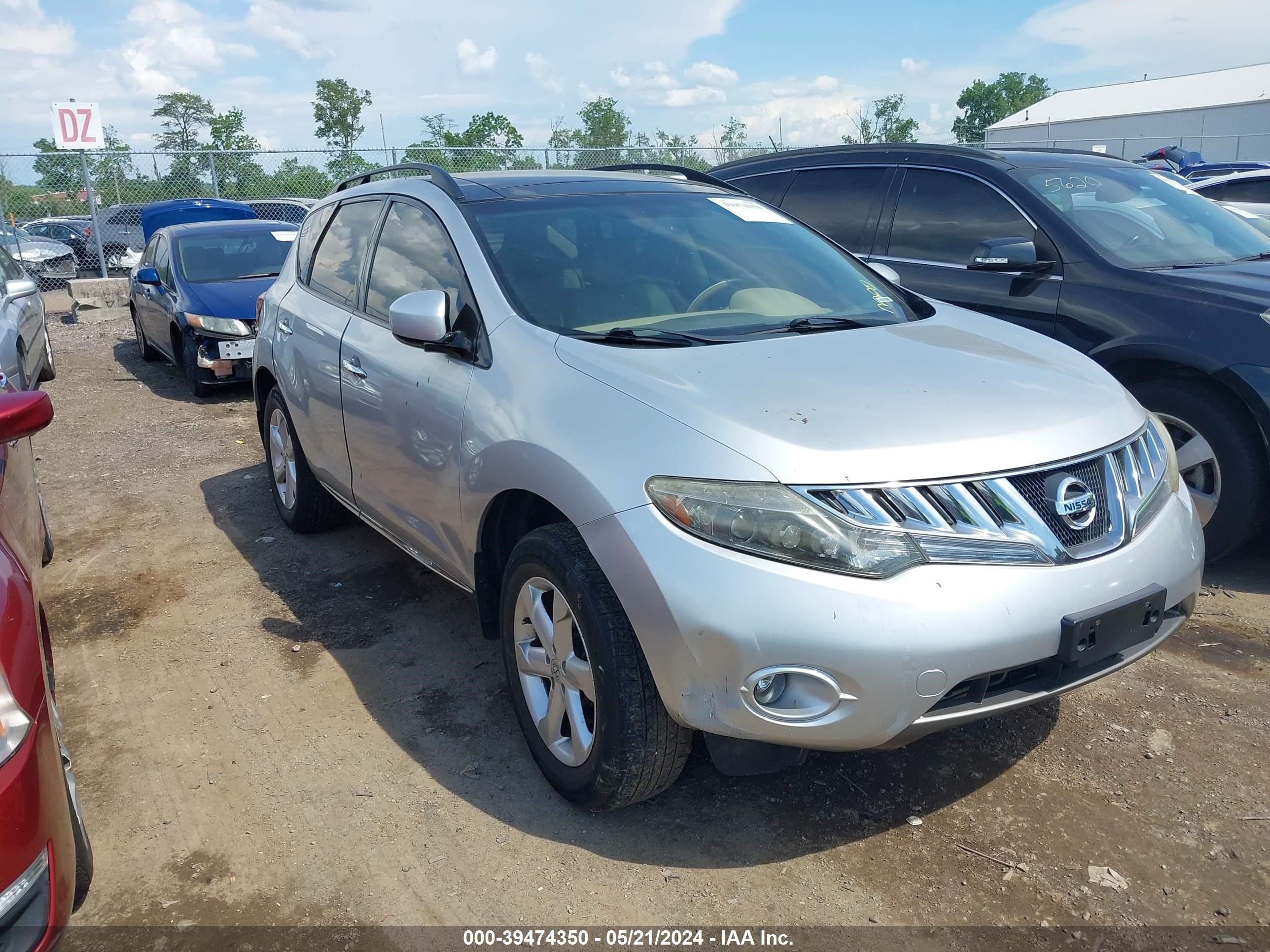 nissan murano 2009 jn8az18u69w011896