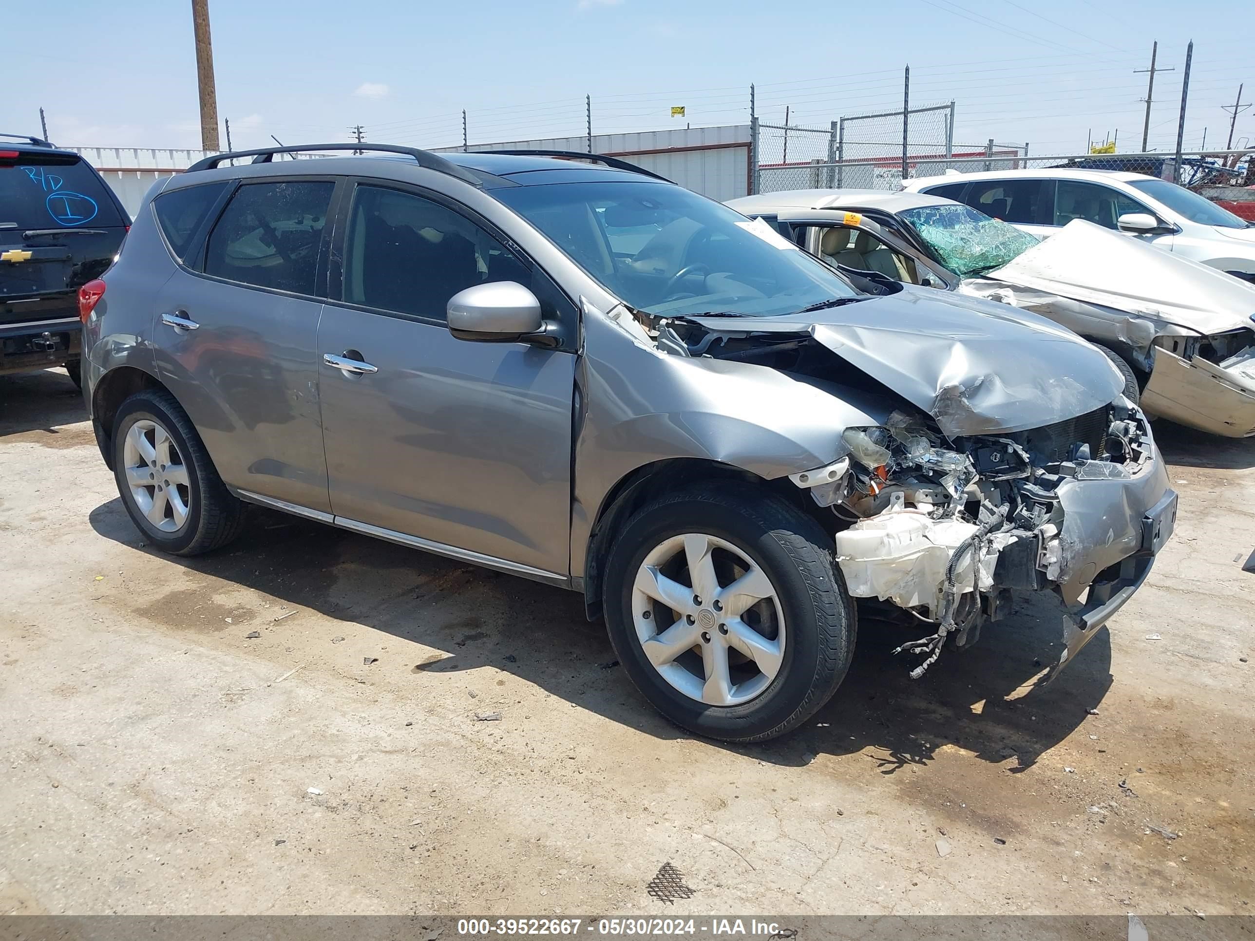 nissan murano 2009 jn8az18u79w101865