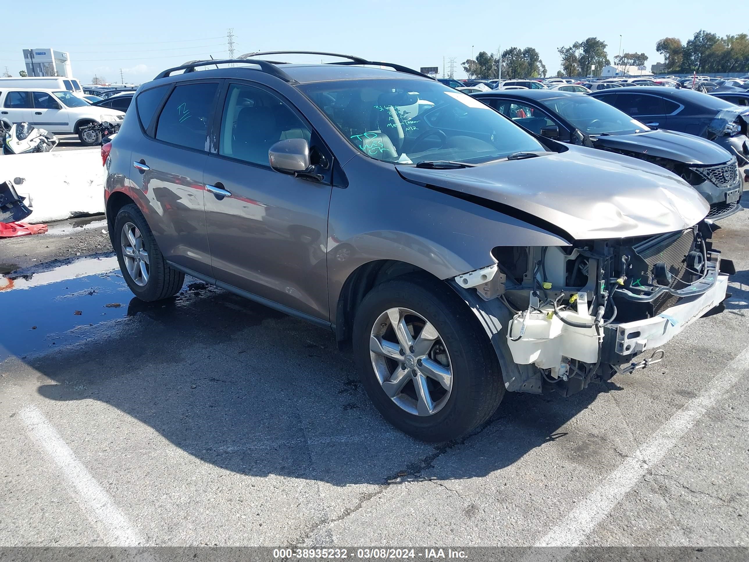 nissan murano 2009 jn8az18u99w010208