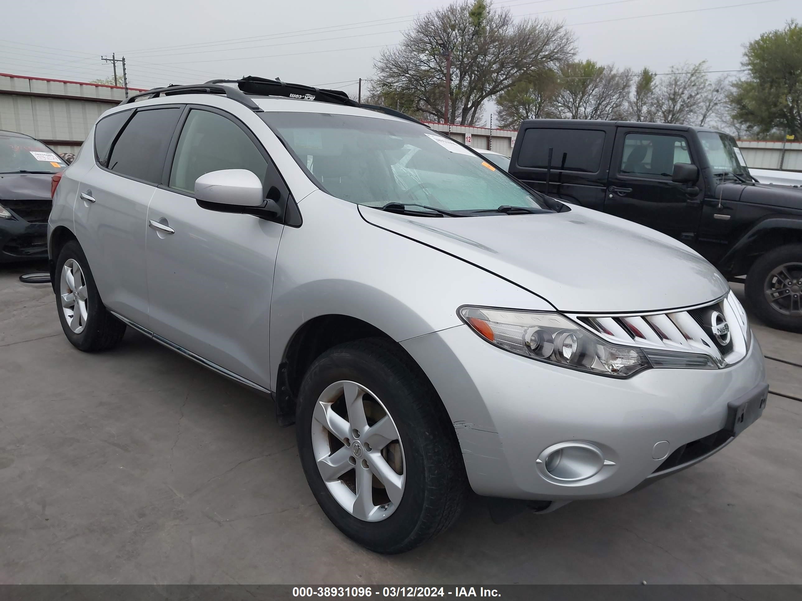 nissan murano 2009 jn8az18ux9w019645