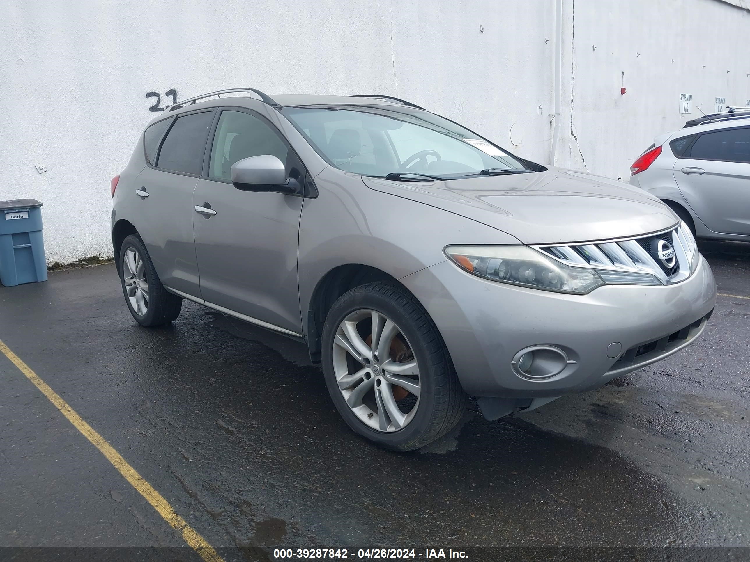 nissan murano 2009 jn8az18w09w125555