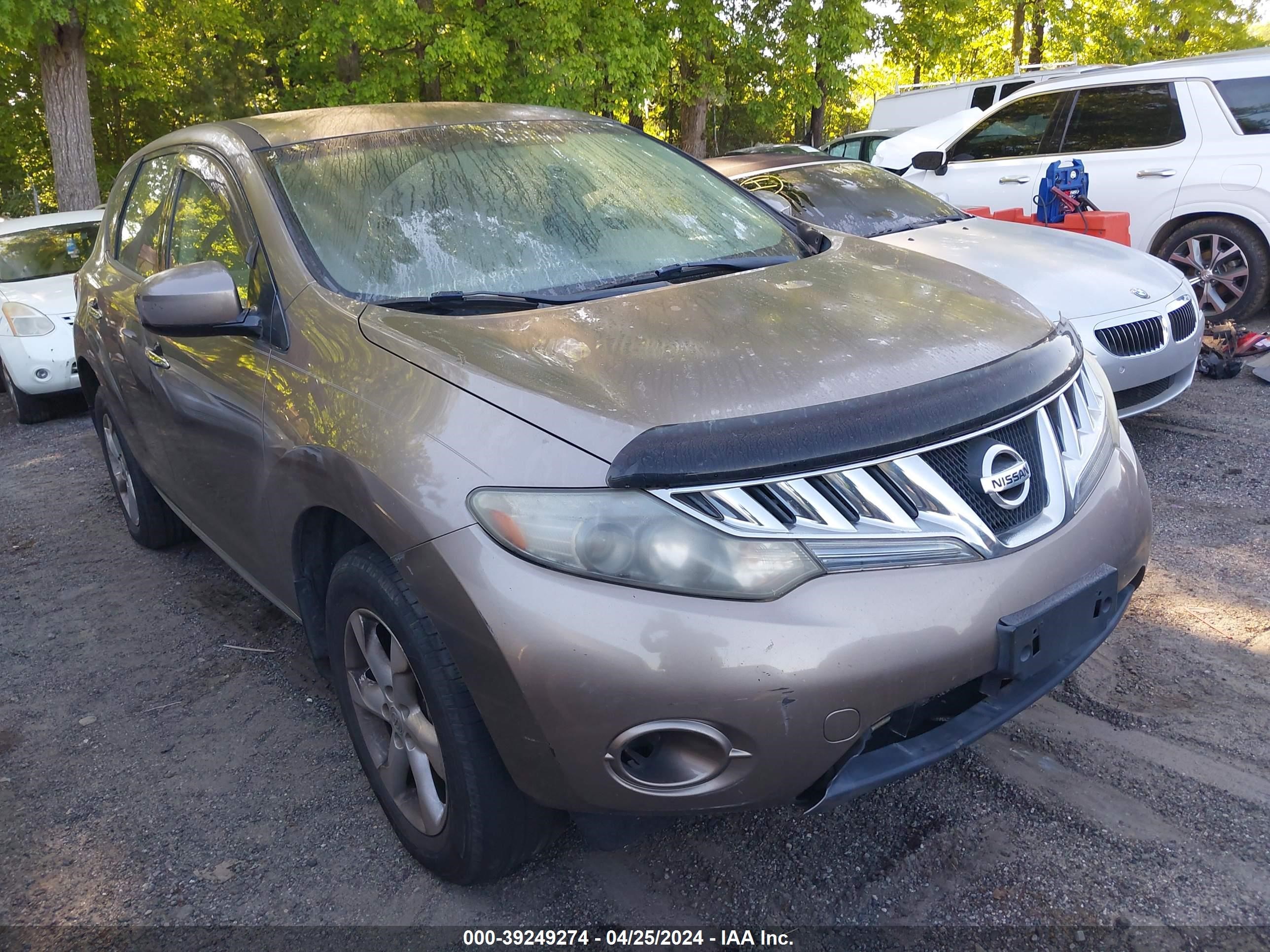 nissan murano 2009 jn8az18w39w210082