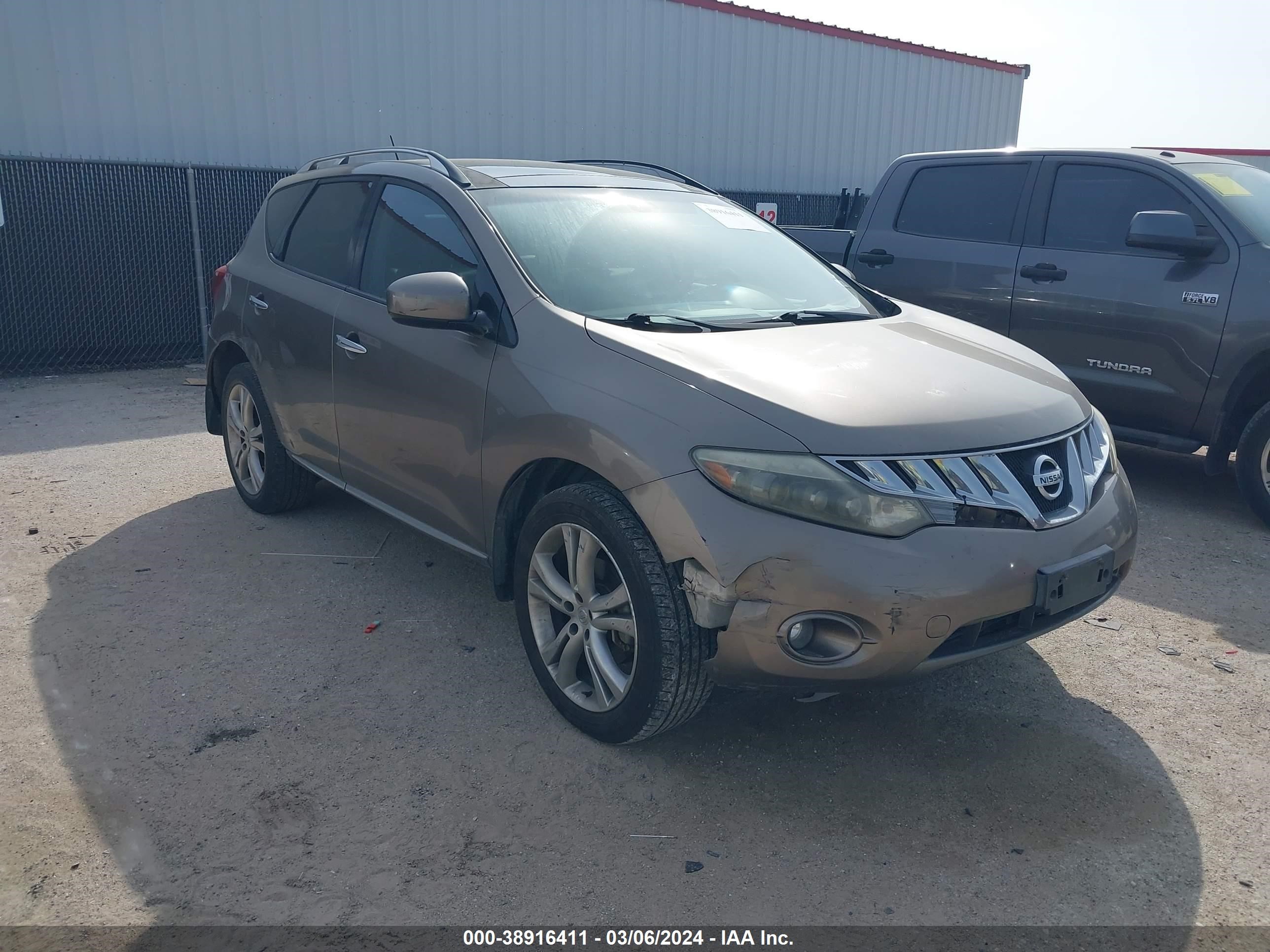 nissan murano 2009 jn8az18w59w154467