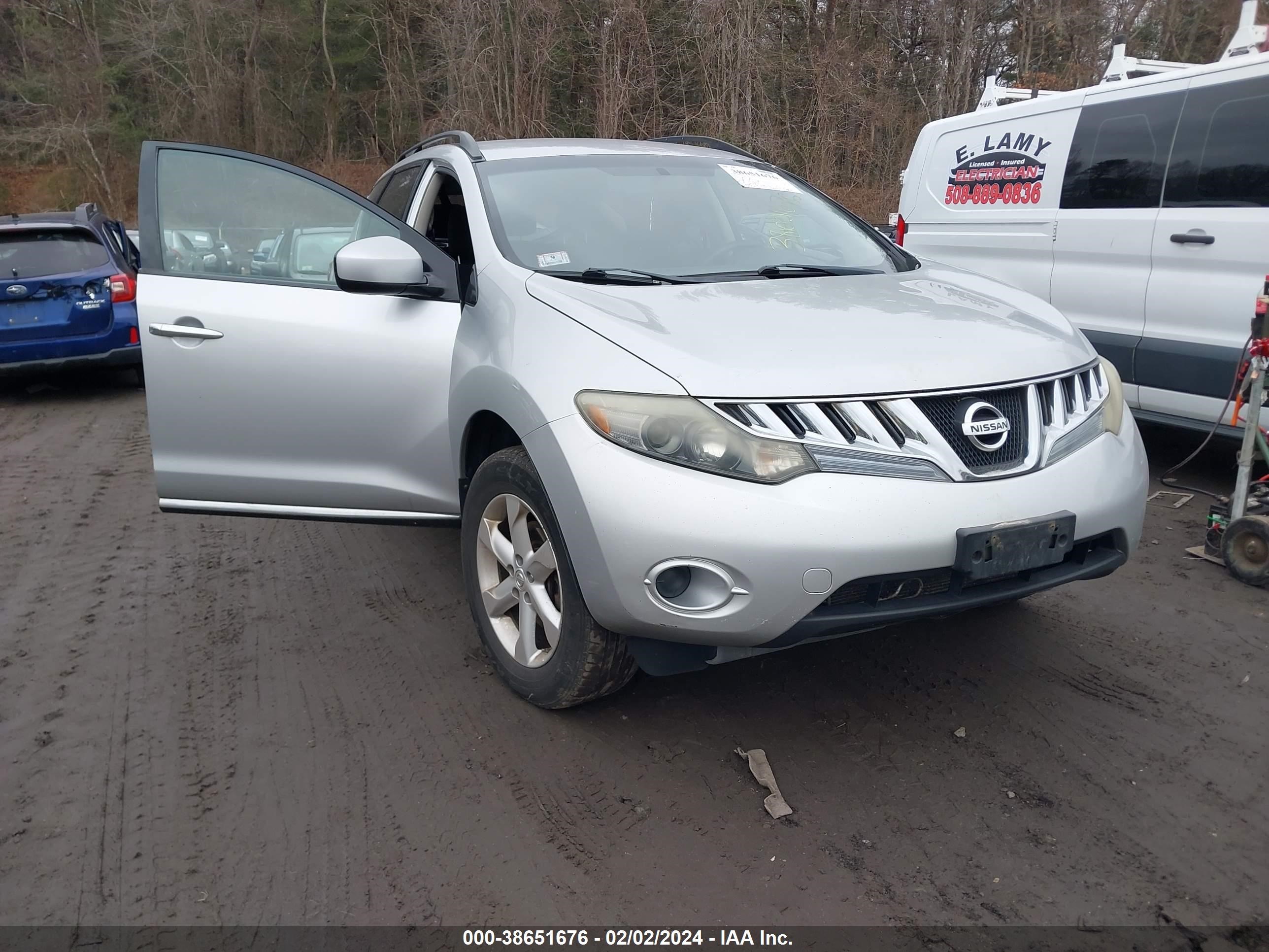 nissan murano 2009 jn8az18w89w131085