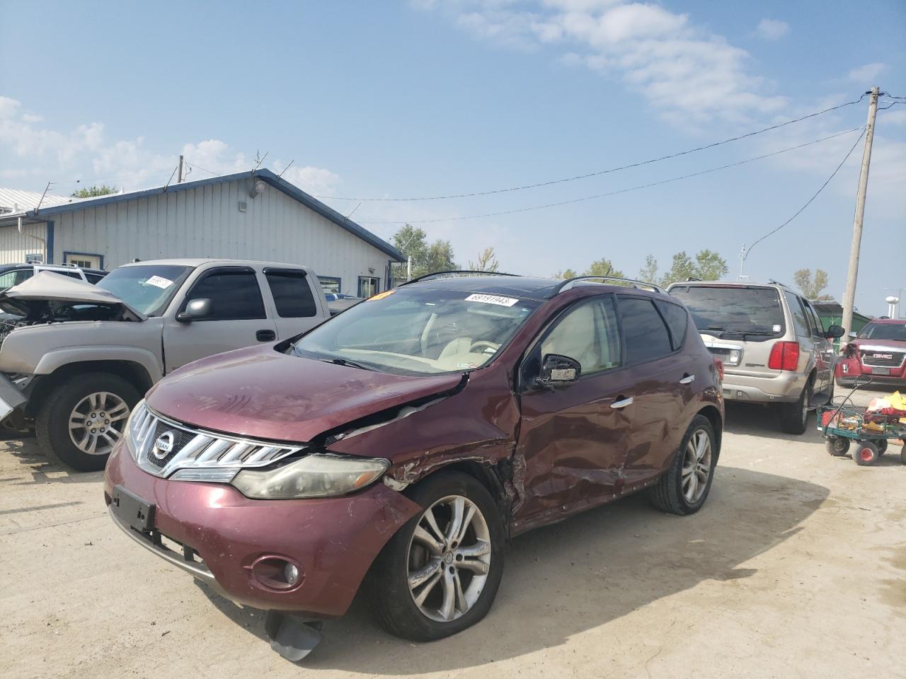 nissan murano 2009 jn8az18w99w112593